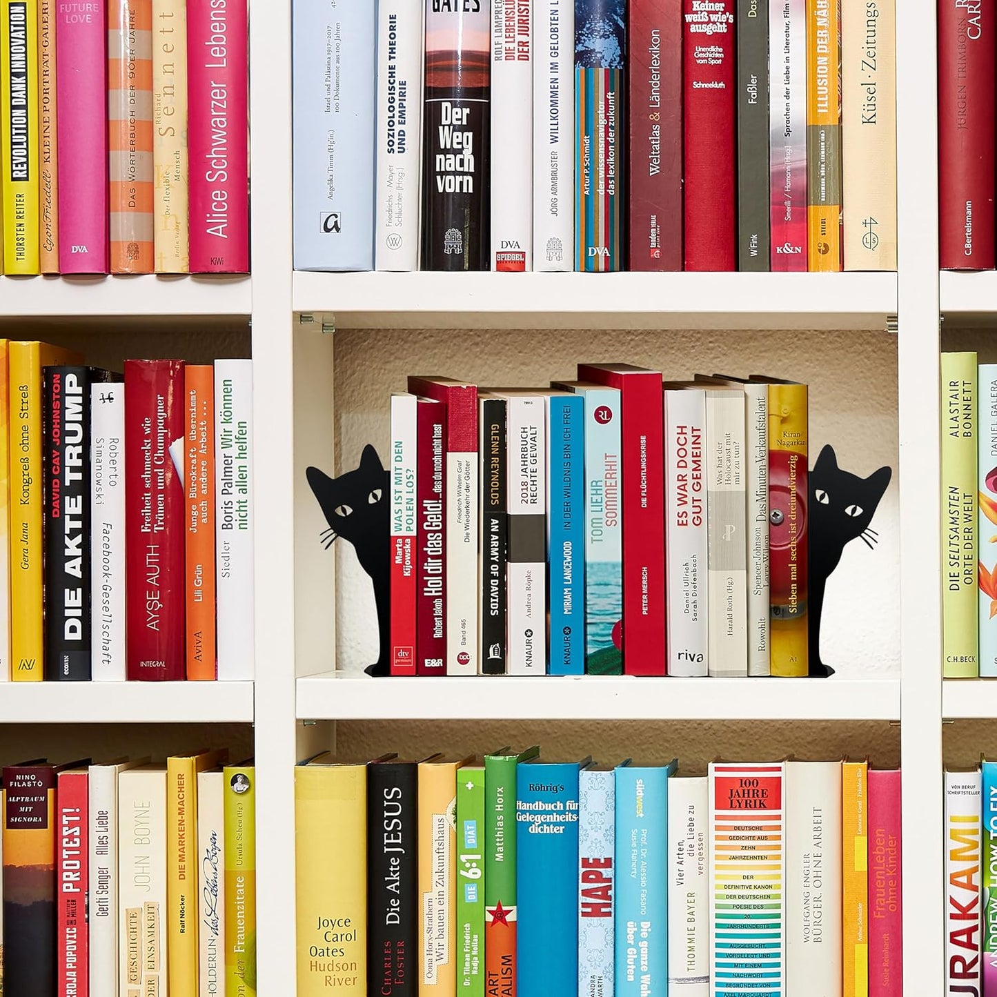 Peeping Cat Metal Bookends Cat Book Ends