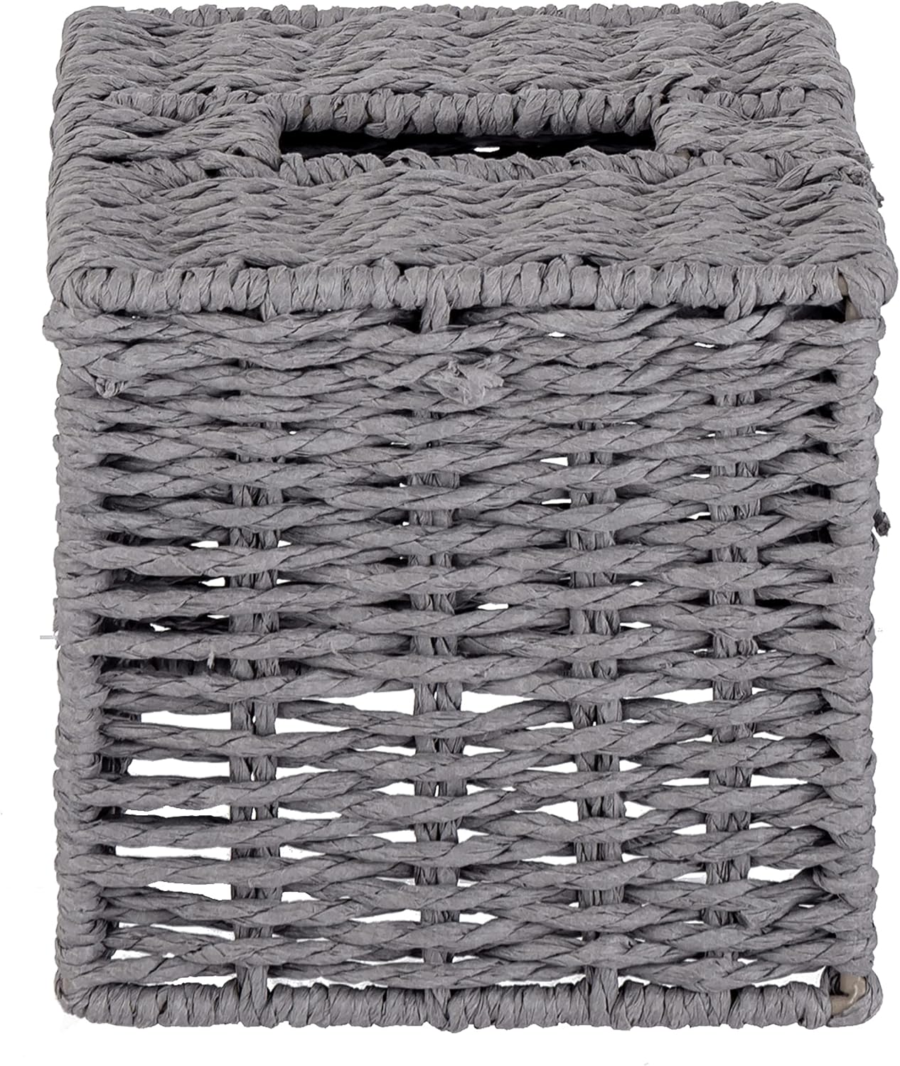 Woven Cube Tissue Holder / Gray