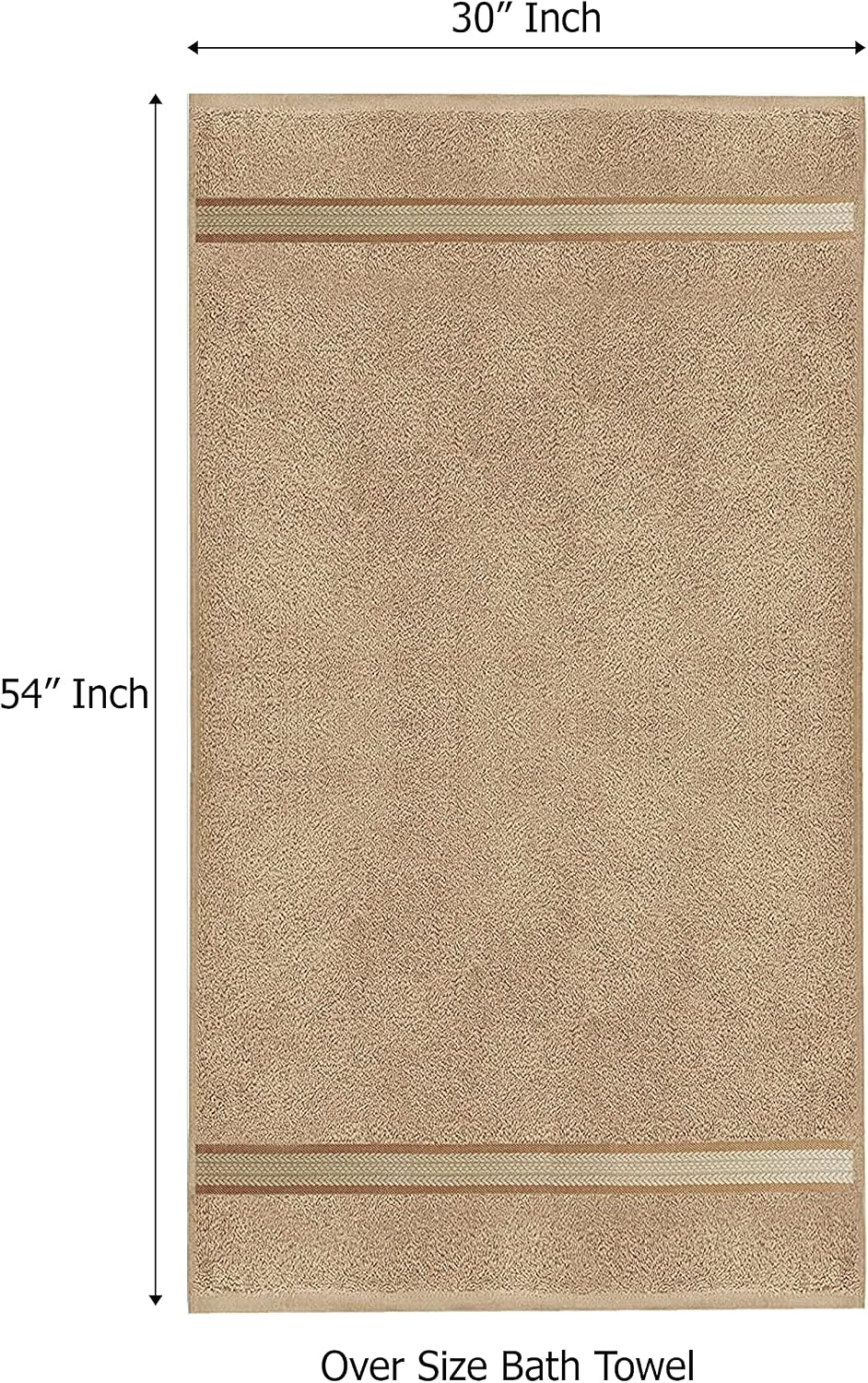 COTTON CRAFT Ultra Soft Bath Towels - 4 Pack 100% Cotton Large 30x54 inches | Oversized 580 GSM Absorbent Linen Bath