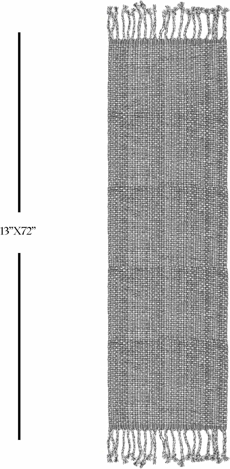100% Cotton Table Runner for Dining Room Tables Rectangle Two Tone Woven Fabric 72" x 13" Soft Durable Table Runner