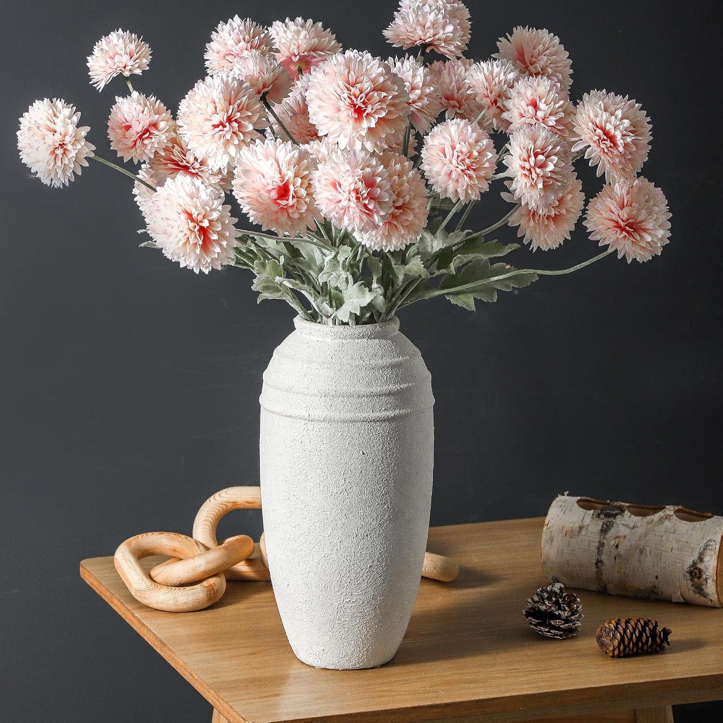 Tall Ceramic Vintage Vase / 12.87 Inch