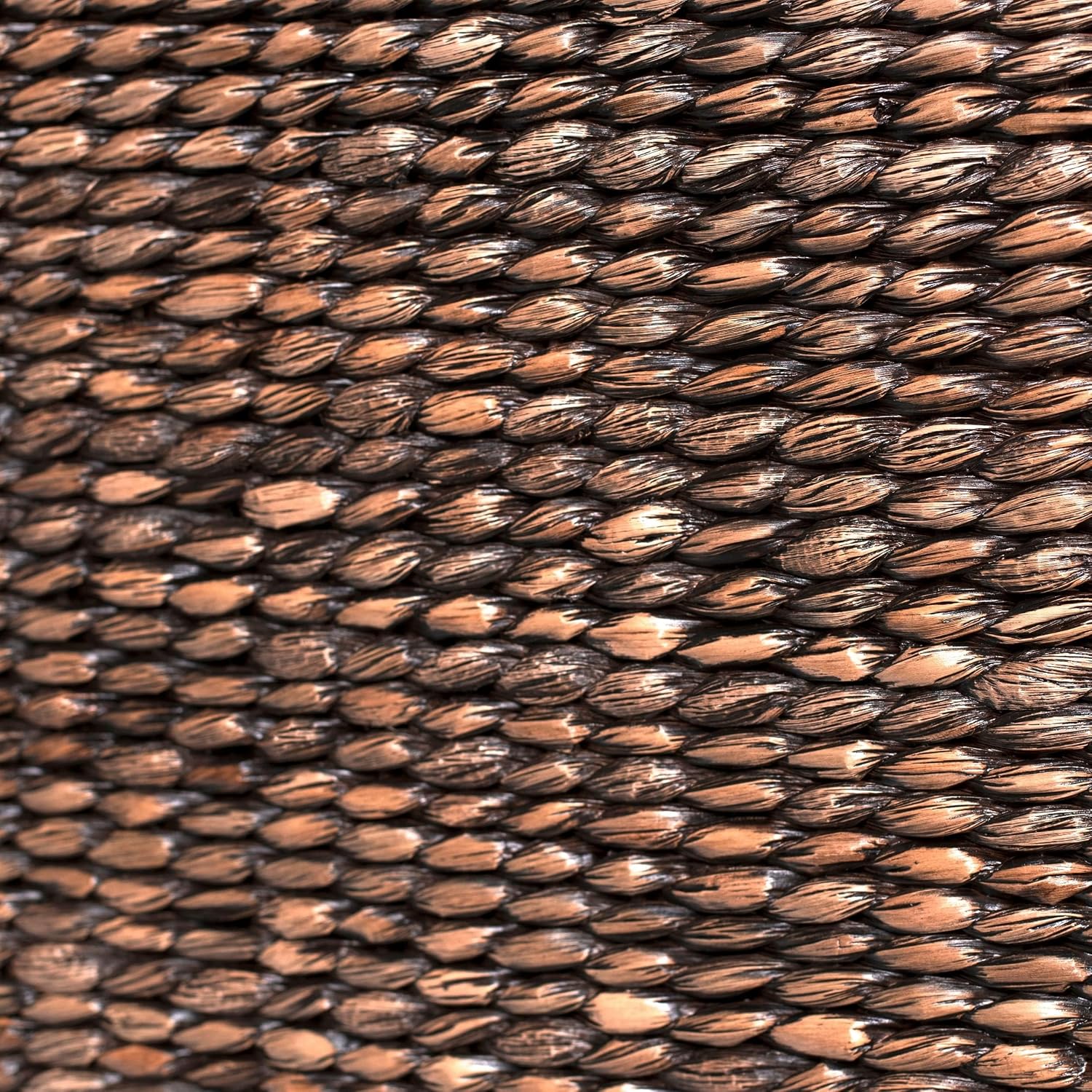 Large Hand Woven Floor Container for Blankets Pillows / Brown Wash