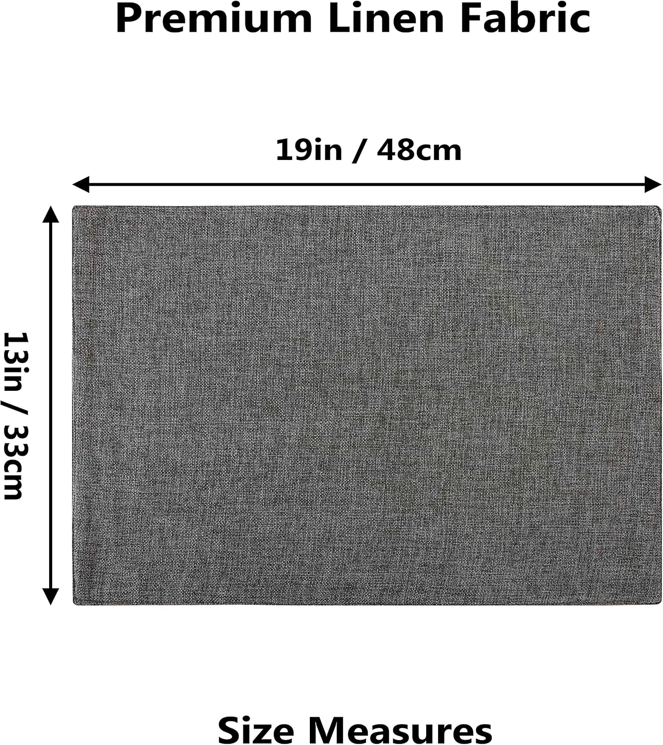 Home Brilliant Table Place Mats Fabric Cloth Placemats Set of 8 Heat Resistant Dining Linen Place Mats Kitchen, Dark