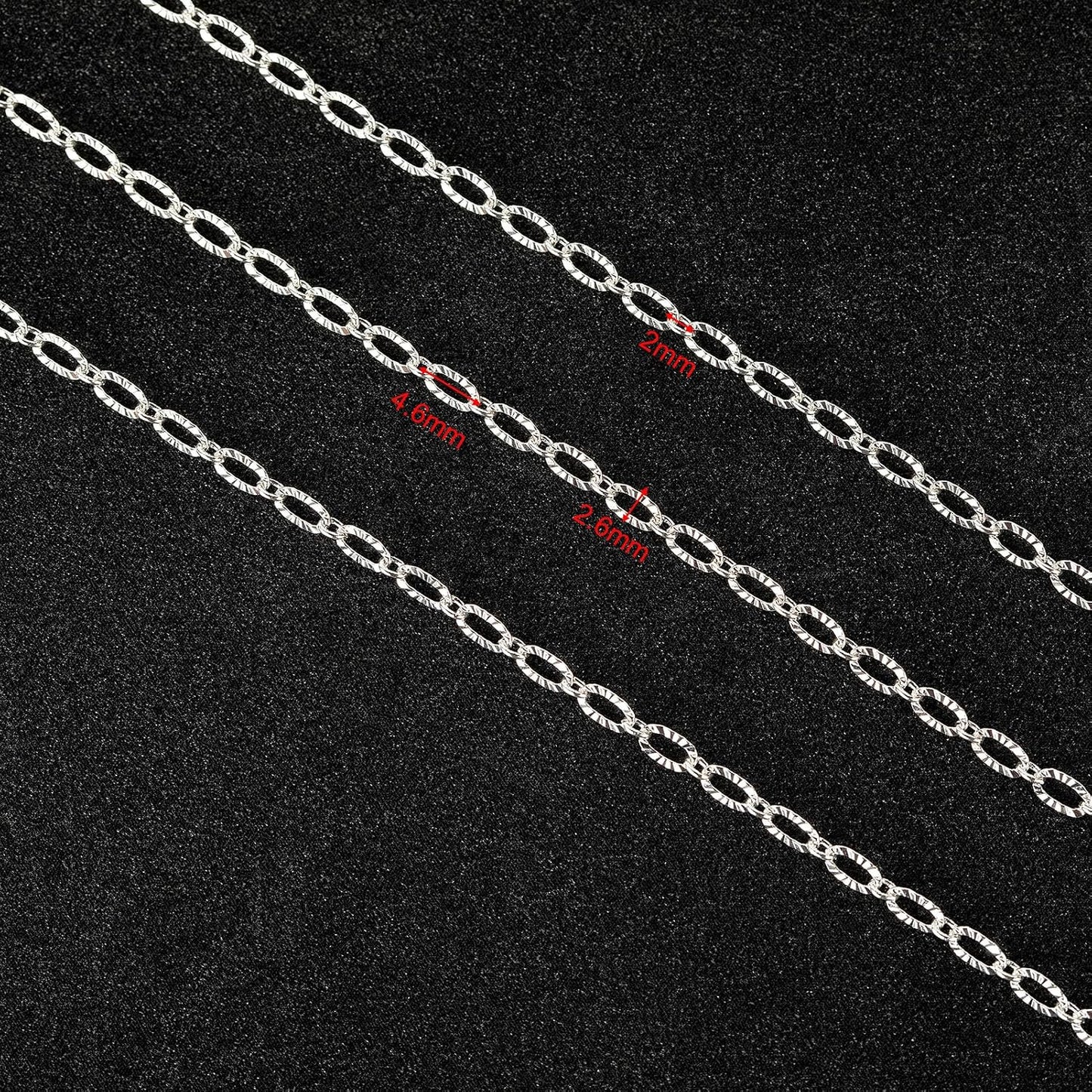 Silver Jewelry Chain for Jewelry Making Silver Plated Brass Chain Roll Women / Silver Embossed Oval
