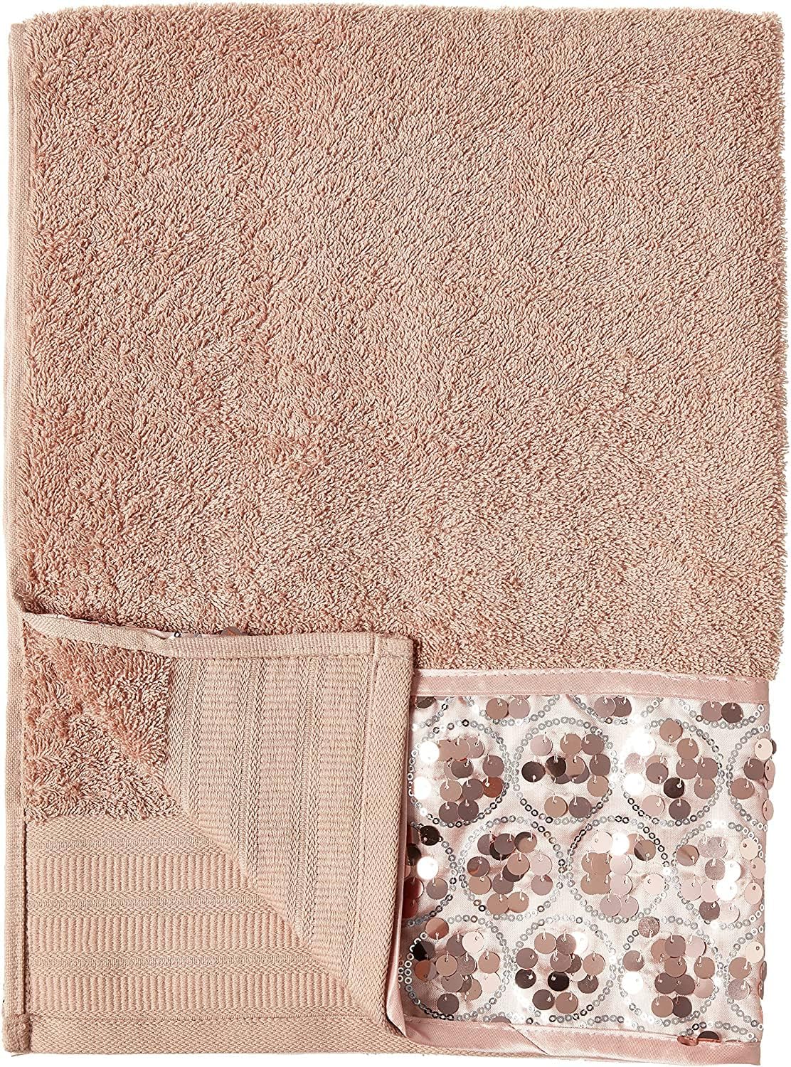 Zahari Home Sinatra Modern Bathroom Towel Set 3 Piece Towel Blush Bath Towel, Hand Towel and Wash Towel Luxury