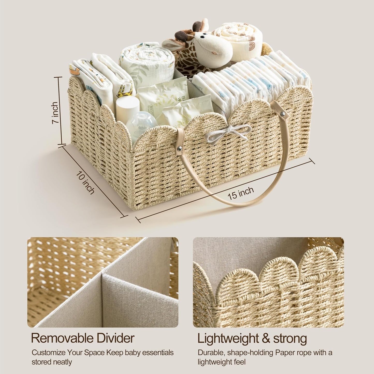 Portable Car Organizer / Beige / Large