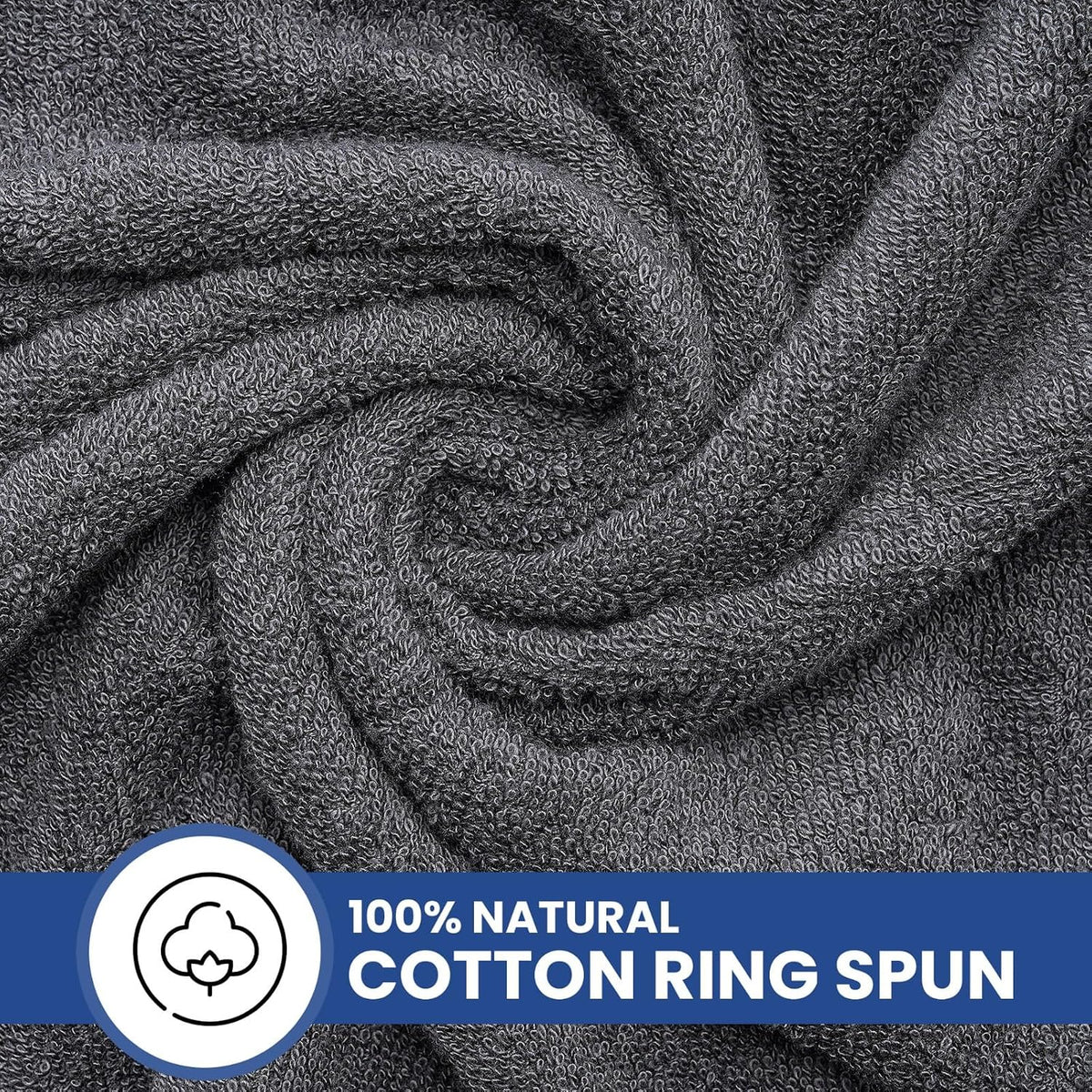Linteum Textile 12 Piece Towel Set, 16x28 Inch, 100% Soft Cotton Zero Twist 16 Single Yarn Ring Spun Luxury Hand and