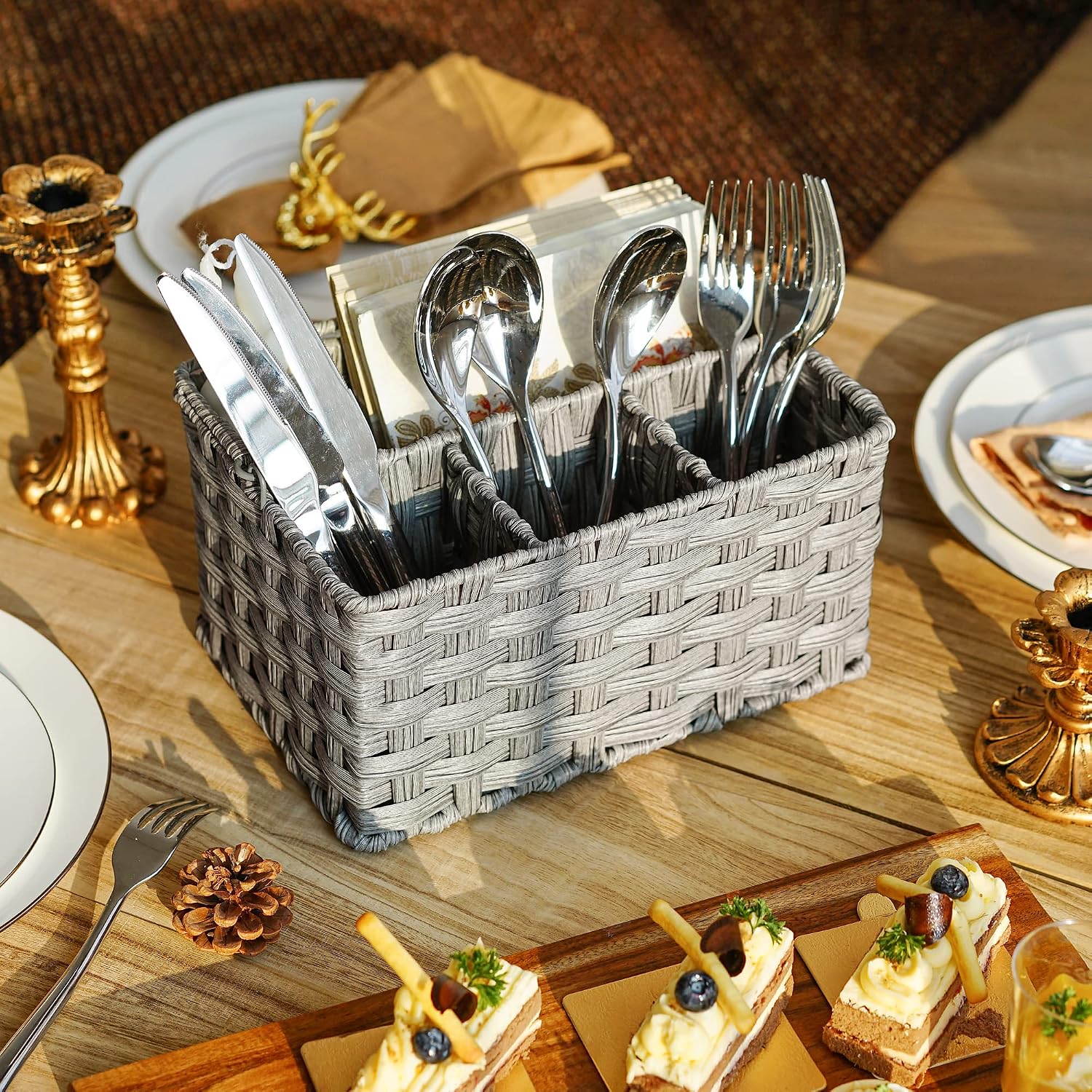 Organizer / Picnic Basket / Gray