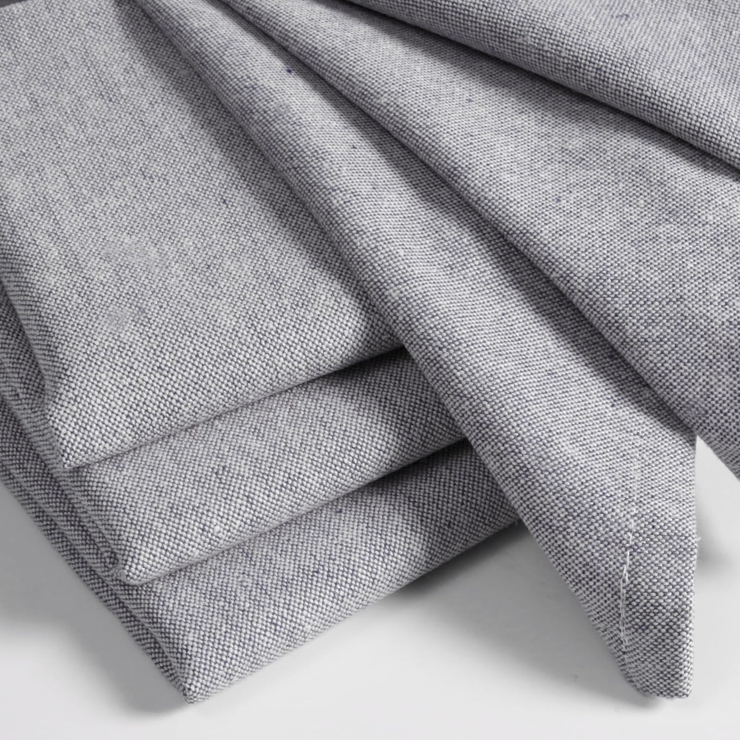Native Fab Solid Cloth Napkin Set of 12, 100% Chambray Cotton, Washable, Reusable Dinner Cloth Napkin 17x17 inches