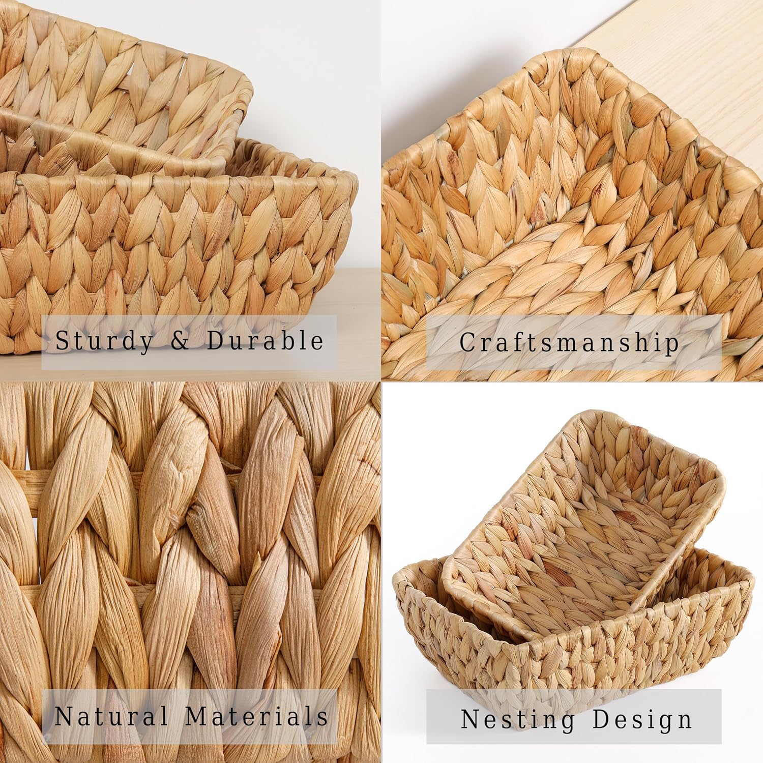 Wicker Baskets for Organizing / Small / Set of 2