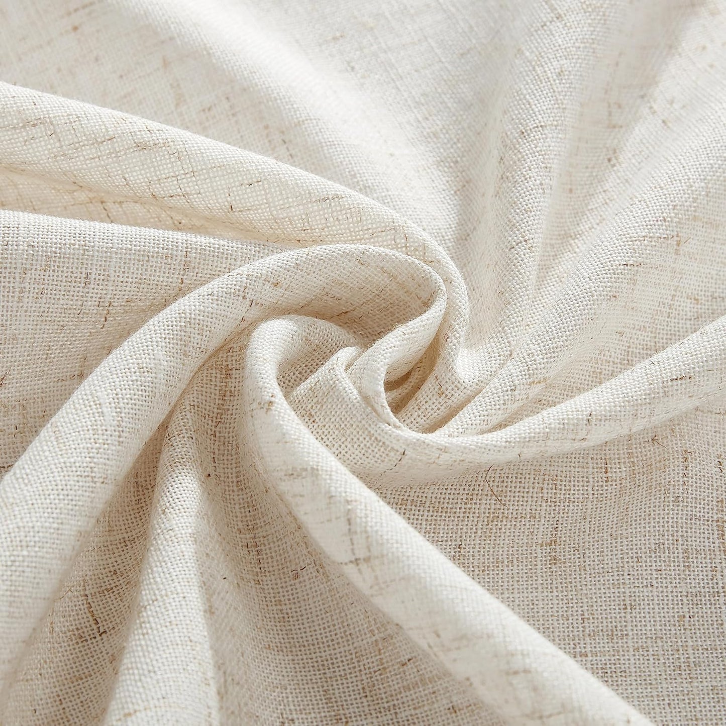 Laura Ashley Dothan Linen Blend Tablecloth, 60" x 144", Taupe | Combines the luxurious feel and beauty of natural linen