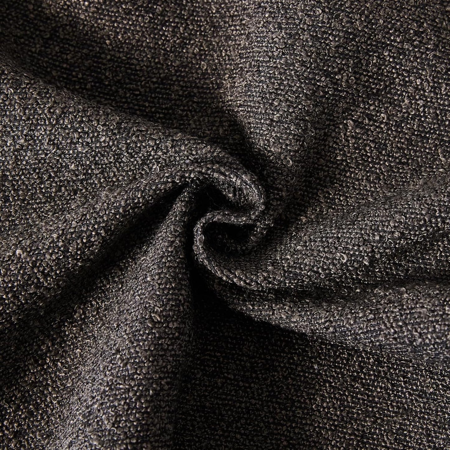 Boucle Throw Pillow Covers / Dark Coffee / 22 x 22 / Set of 2