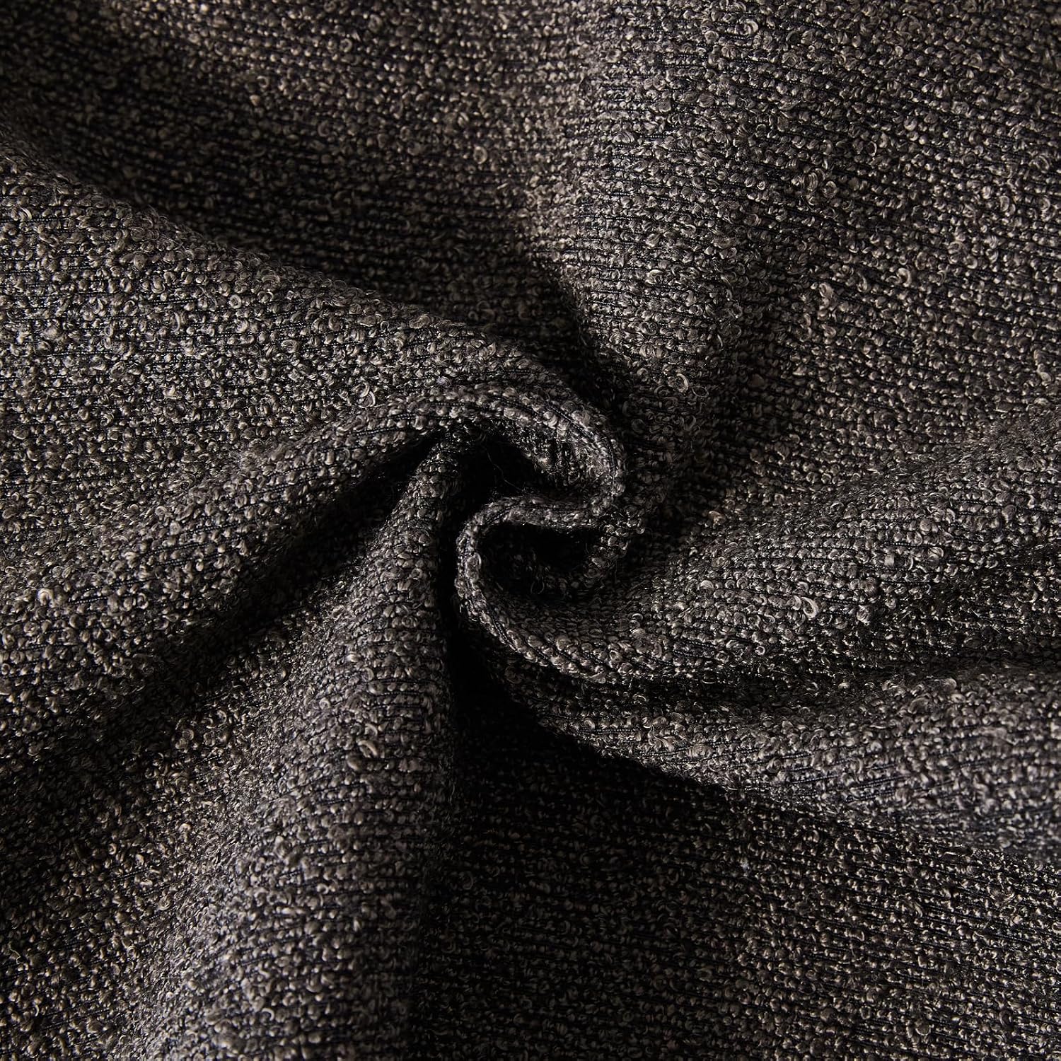 Boucle Throw Pillow Covers / Dark Coffee / 22 x 22 / Set of 2