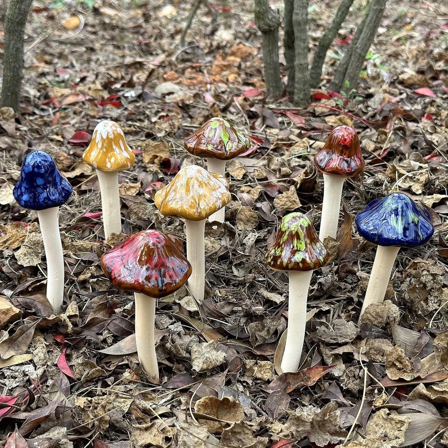 Fairy Yard Planter Pots Mushrooms Fake Mushrooms