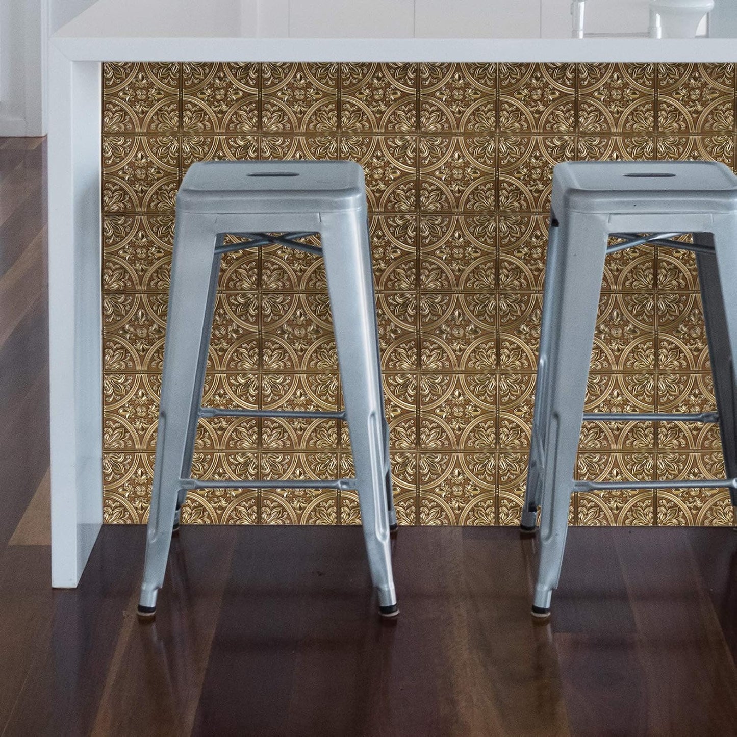InHome NH2987 Chelsea Peel & Stick Tin Tiles / Bronze