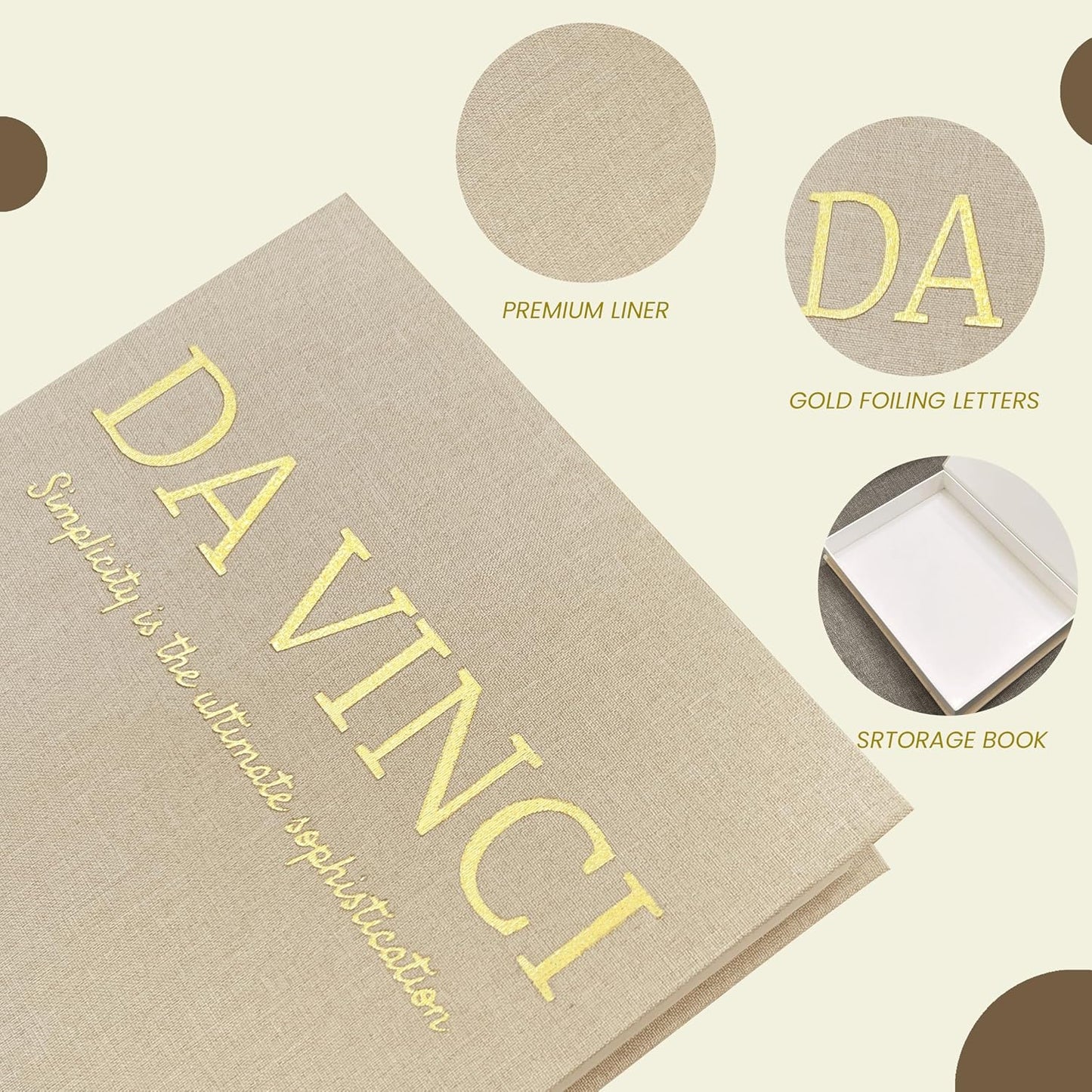Neutral Linen Books / Picture Frame Set