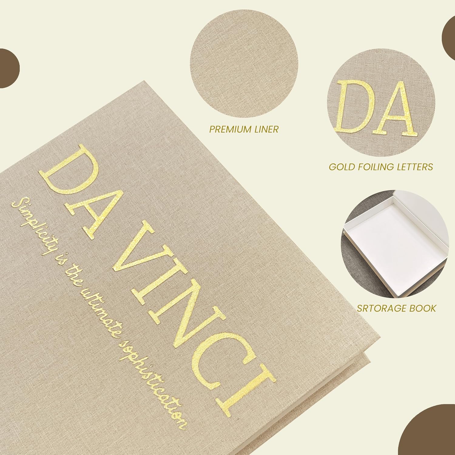 Neutral Linen Books / Picture Frame Set