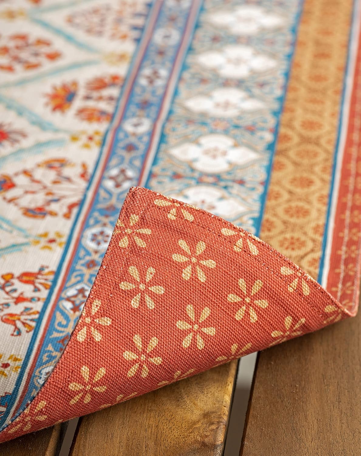 Maison d' Hermine Placemats Set of 4 Reusable 100% Cotton (13"x19") | Cloth Place Mats Washable Table Mats for Kitchen