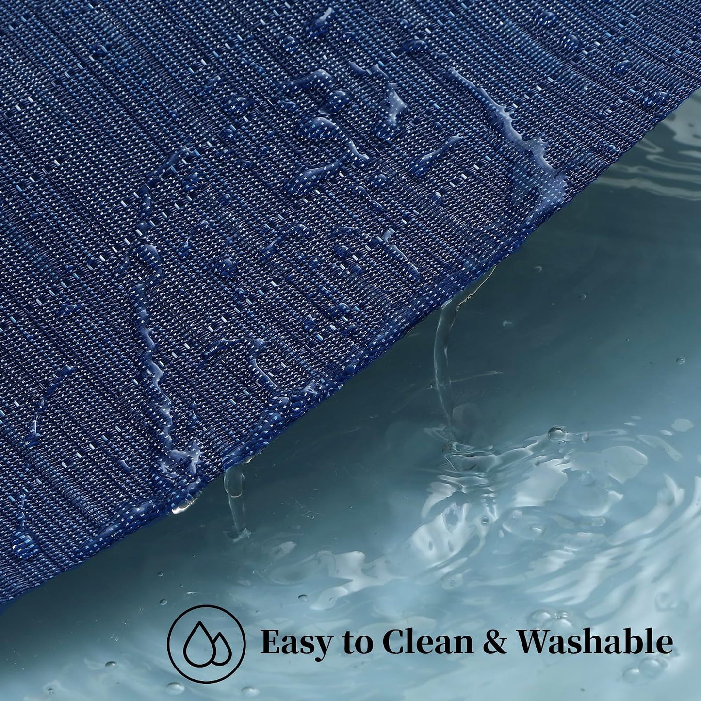 Washable Durable PVC Vinyl / E1- Blue / Set of 6