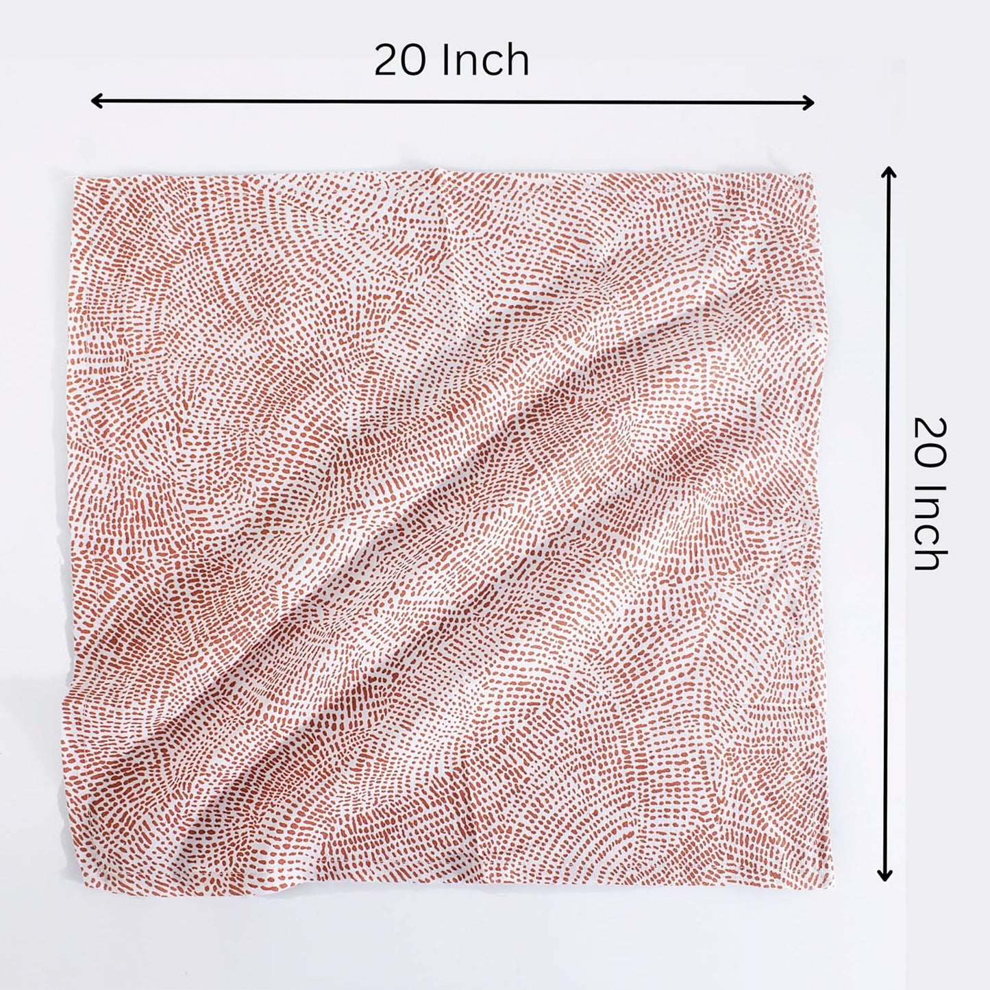 FINGERCRAFT Cloth Napkins Set of 12 Cotton Linen, 20x20 Inch, Abstract Dot | Mitered corner, washable, soft, absorbent