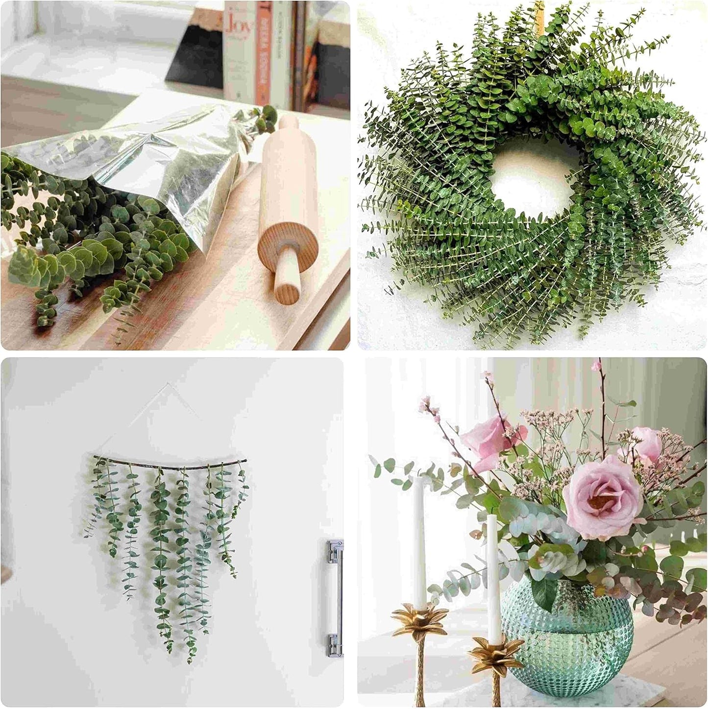 Real Leaves Branches / Green / Set of 20