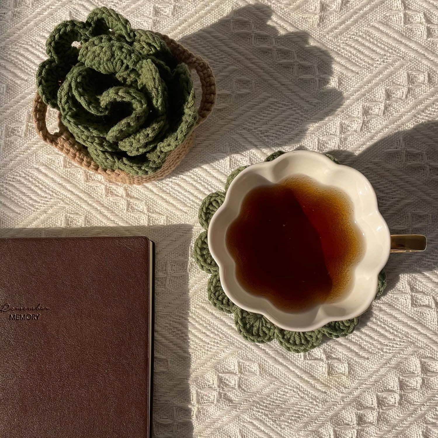 Holder Bar Coasters for Drinks Coffee Table / Leaf Pot