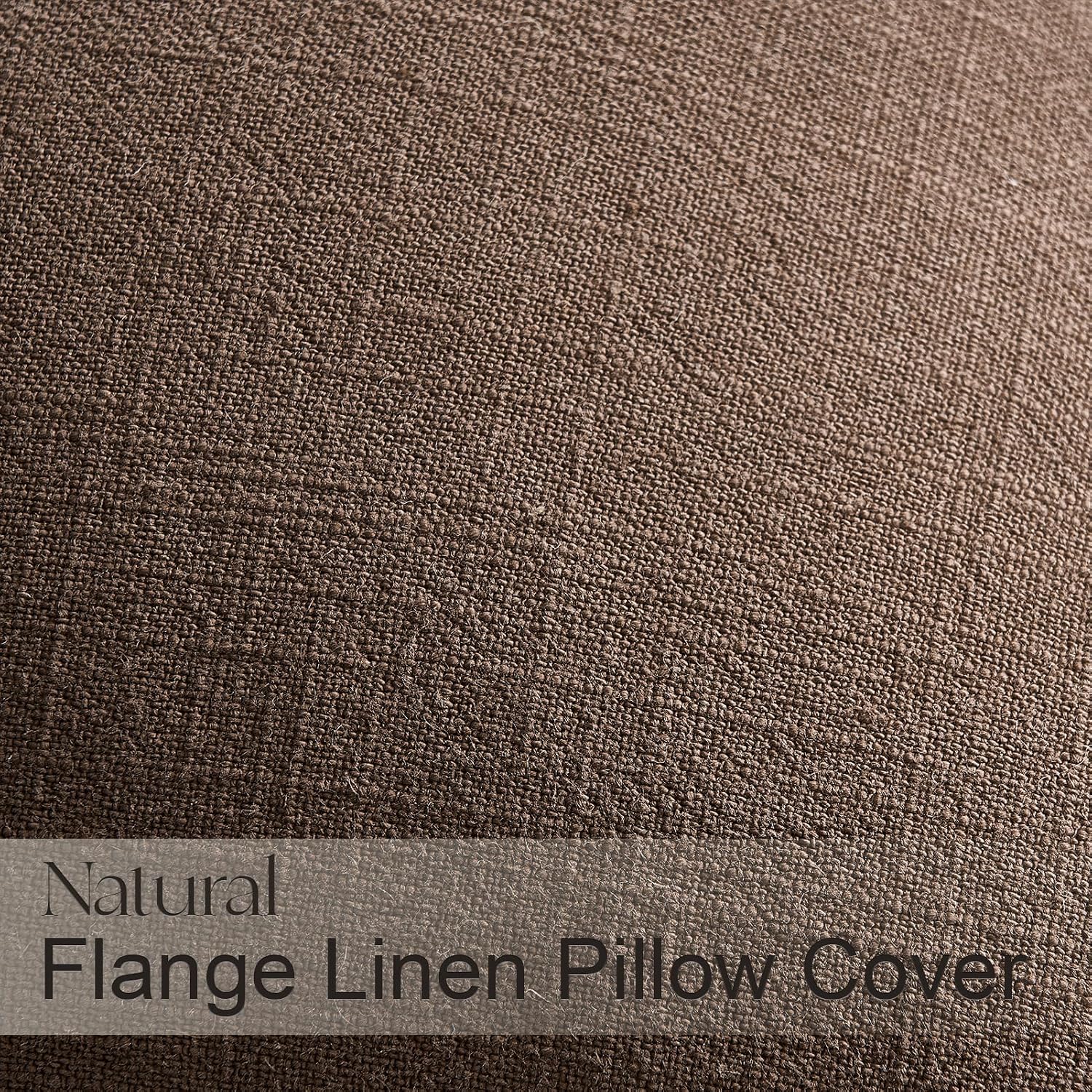Brown Pillow Covers Decorative Solid Fall Linen Throw Pillow / Gold Brown / 18 x 18 / Set of 4