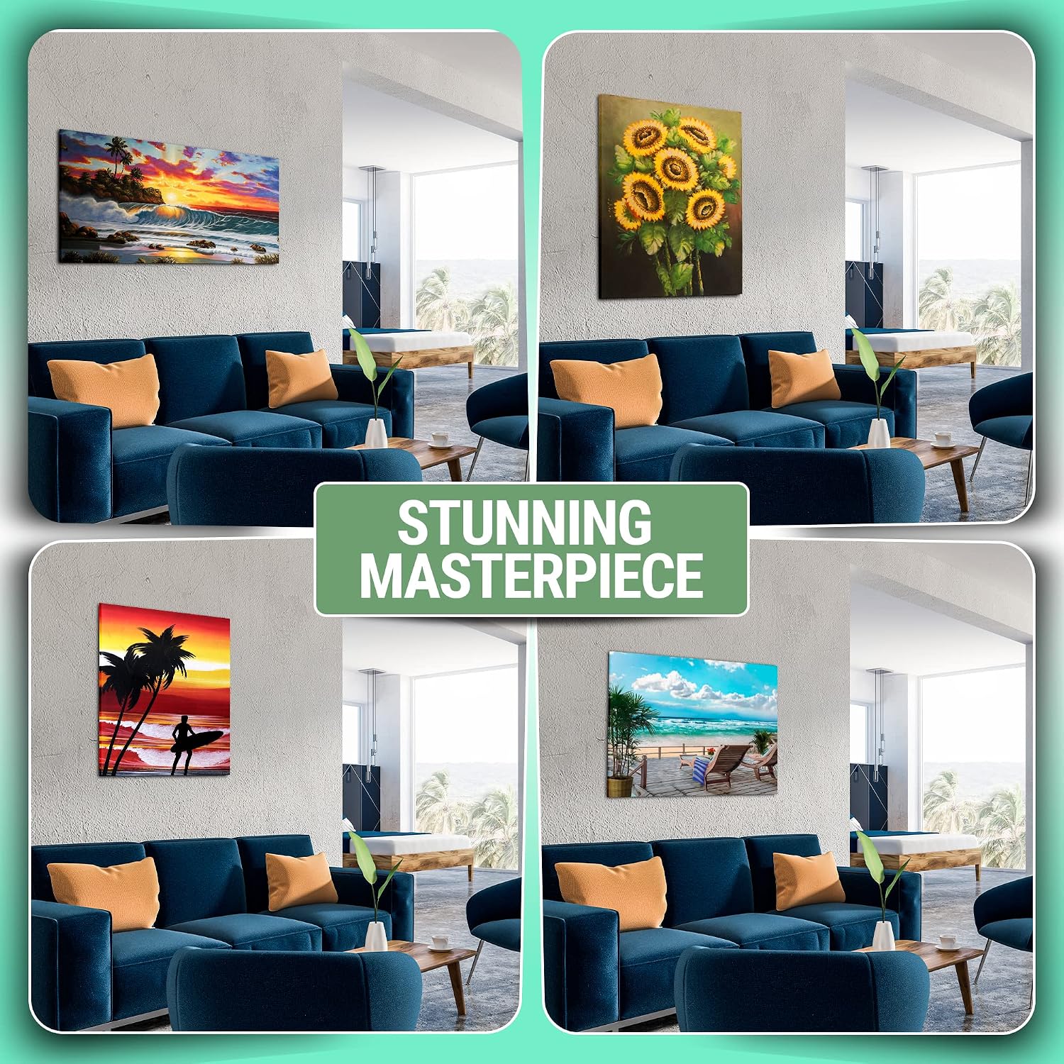 DIY Canvas Stretcher Bars Canvas Frame - Easy to Assemble, Gallery Wrap Oil Frame Kits Canvas Wood Stretcher Bars- for
