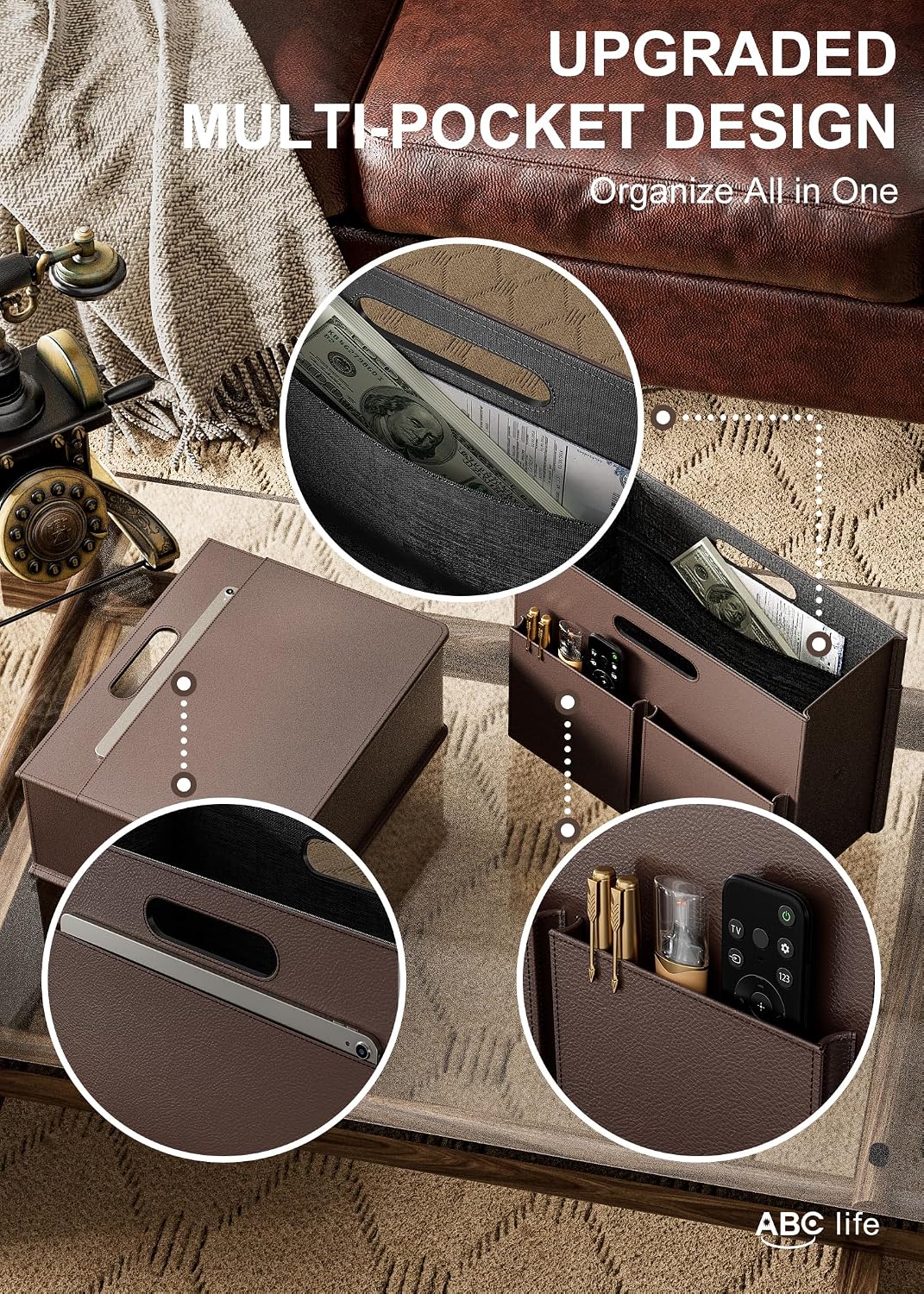 Magazine Holder Magazine Rack Floor / Brown
