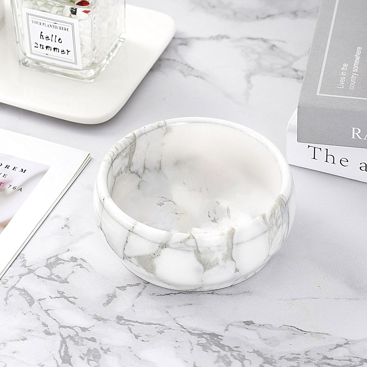 Coffee Tables Centerpiece / White Marble / 4.72 Inch