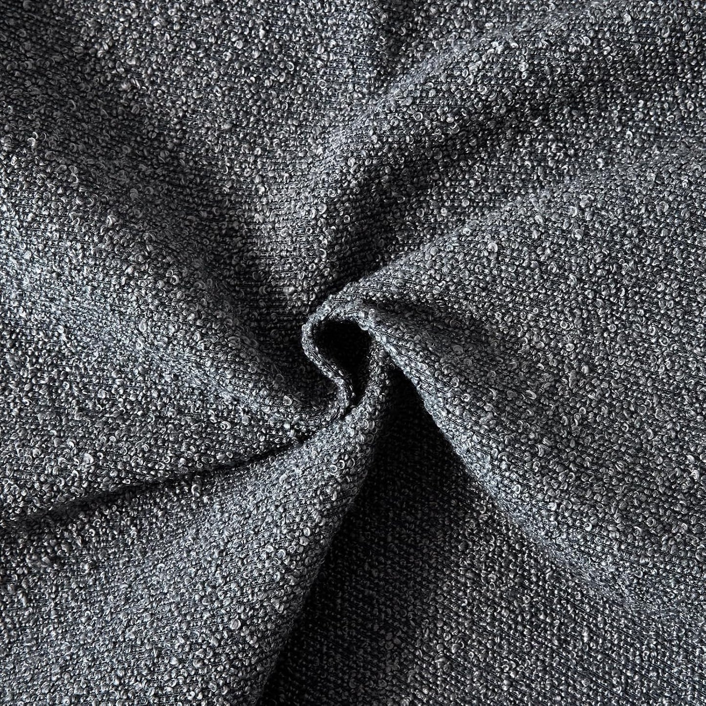 Boucle Throw Pillow Covers / Charcoal / 18 x 18 / Set of 2