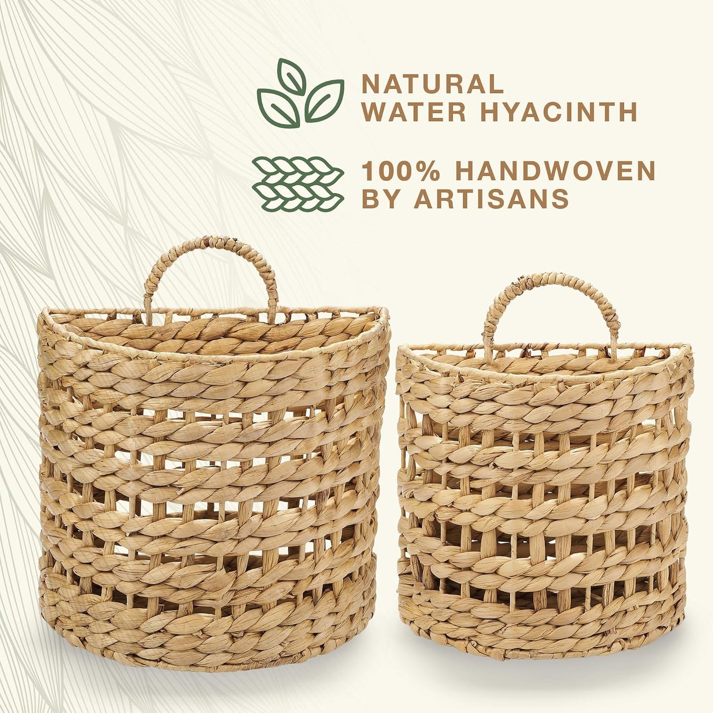 Woven Wall Baskets for Storage / Set of 2