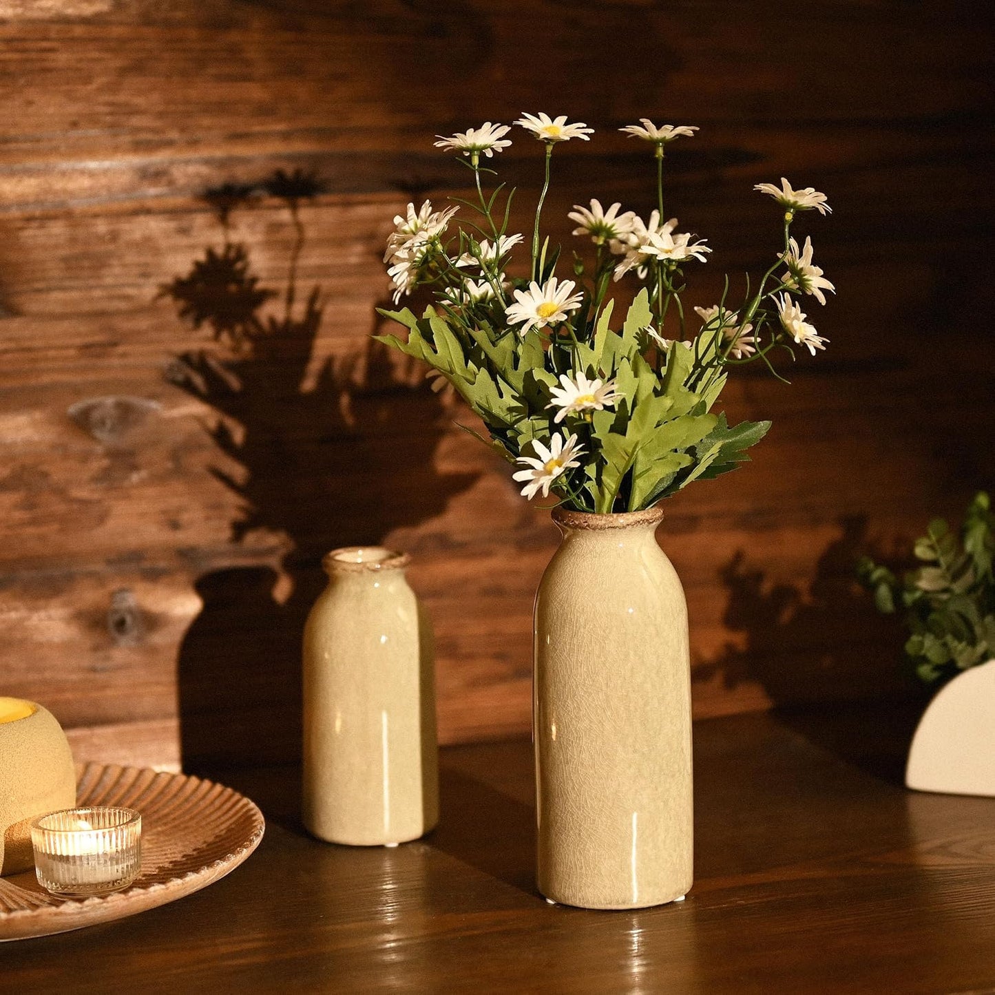 Ceramic Vases Home Decor / Green / Set of 2