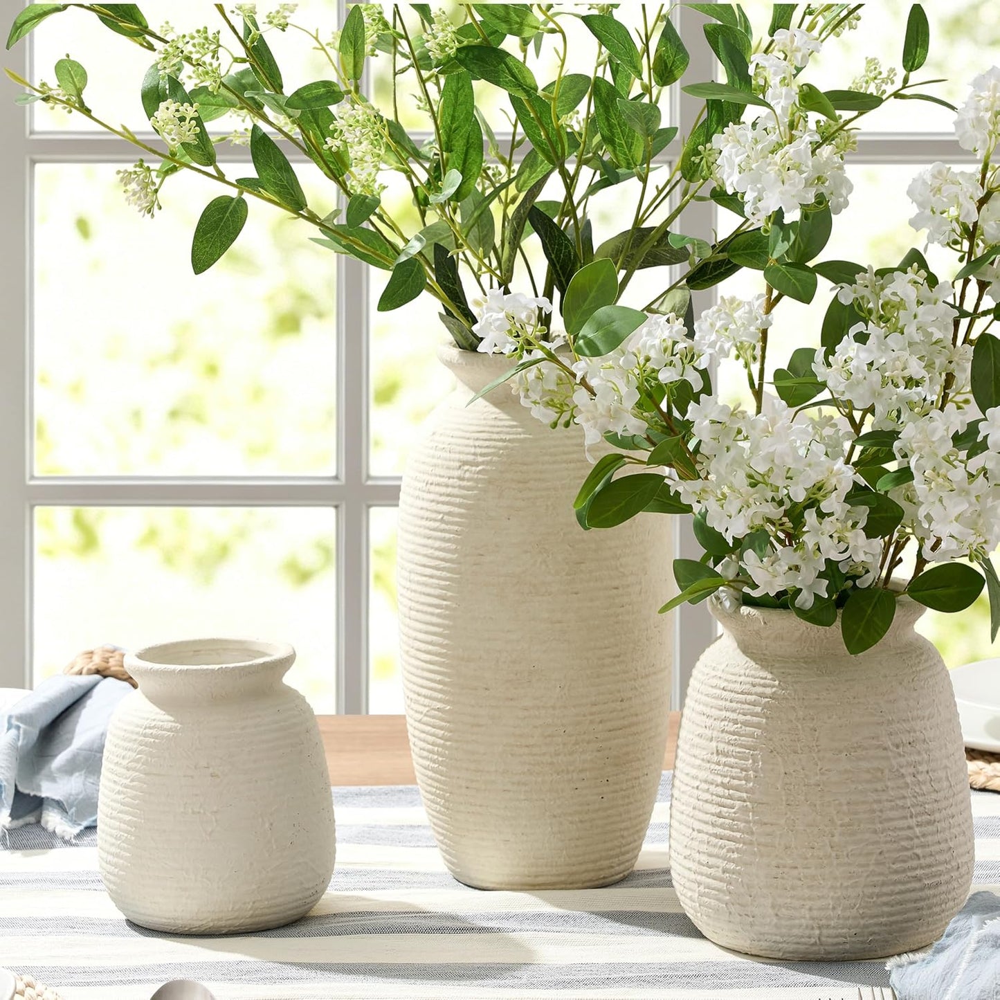 Ceramic Flower Vase / 12.5" - W