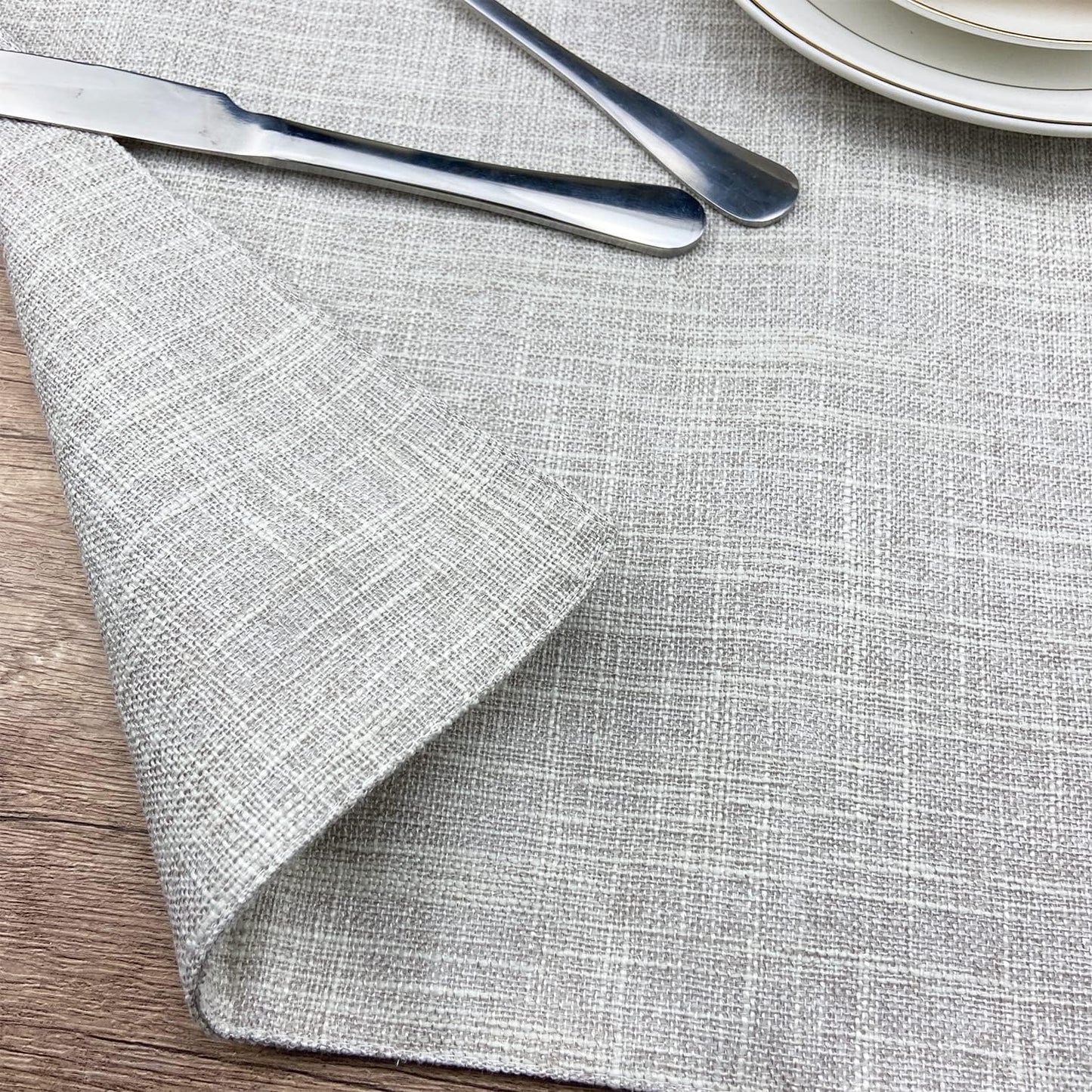 Weabetfu Cloth Placemats Set of 6 Heat Resistant Dining Table Placemmats | Cotton Linen Machine Washable Kitchen Table