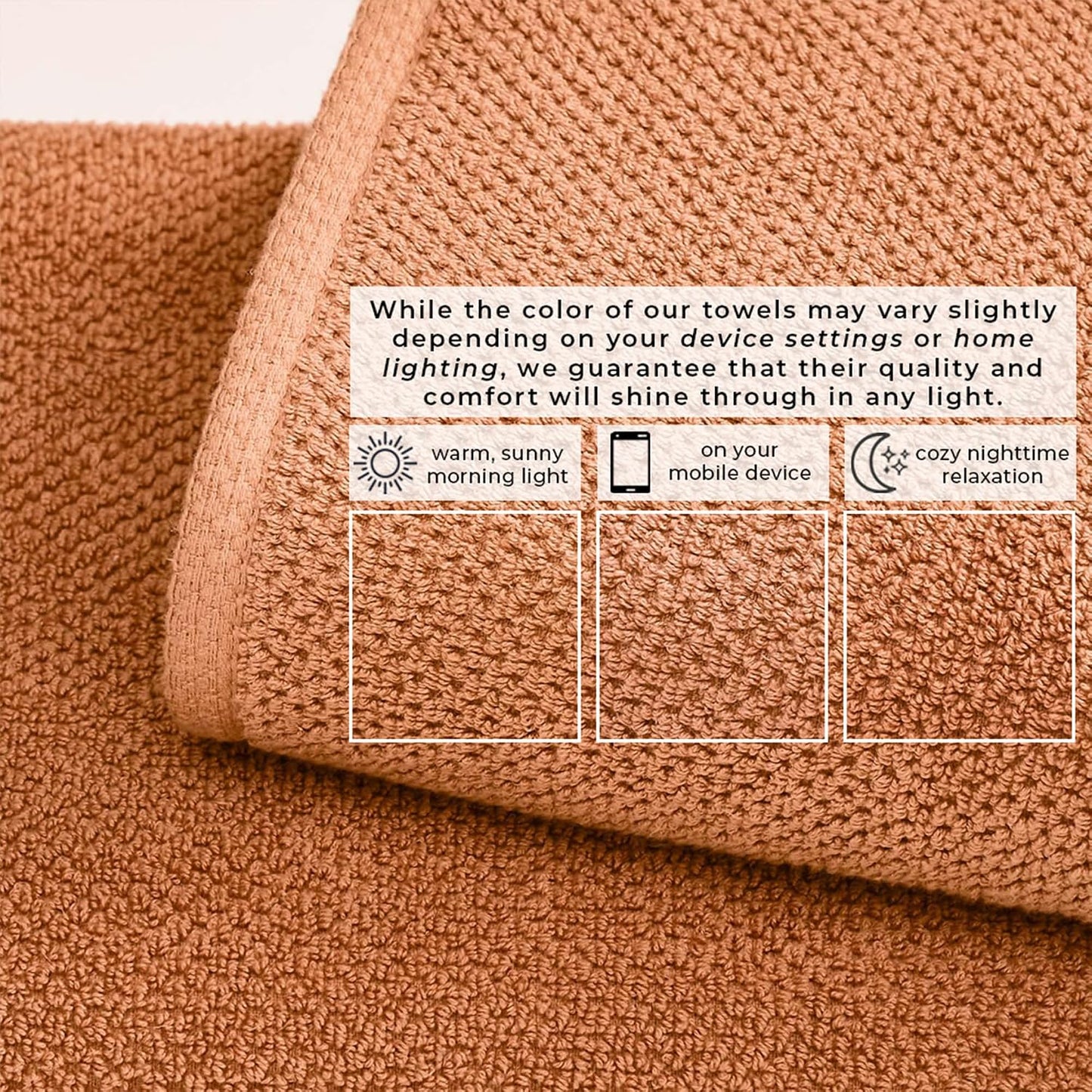 Great Bay Home 100% Cotton 4 Pack 54x27 Bath Towel Set - Absorbent, Quick-Drying, Durable Towels for Bathroom Decor