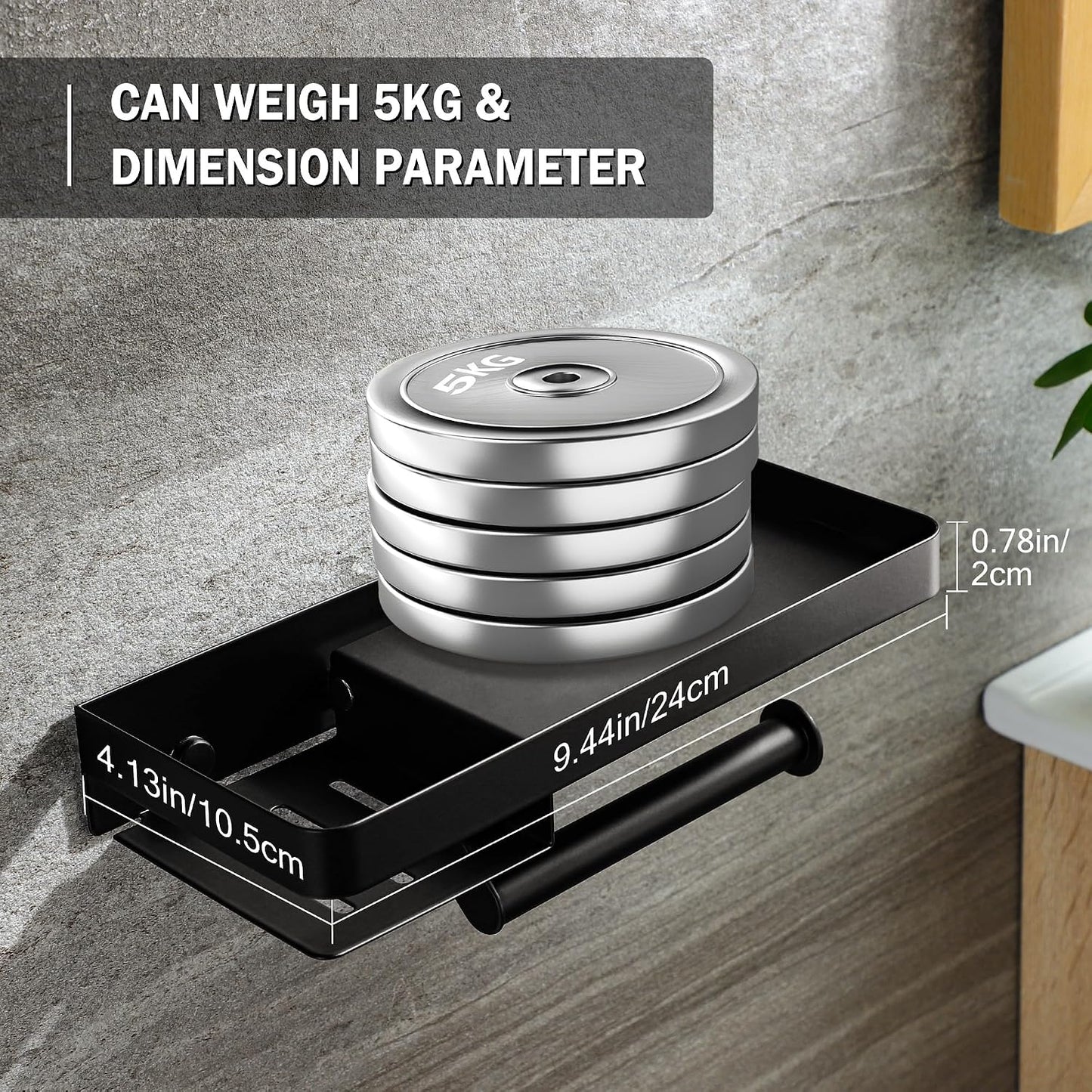 Decor Toilet Paper Holder - Small Bathroom Decoration Holder Toilet Air Freshener, Small Bathroom Accessories, Matte