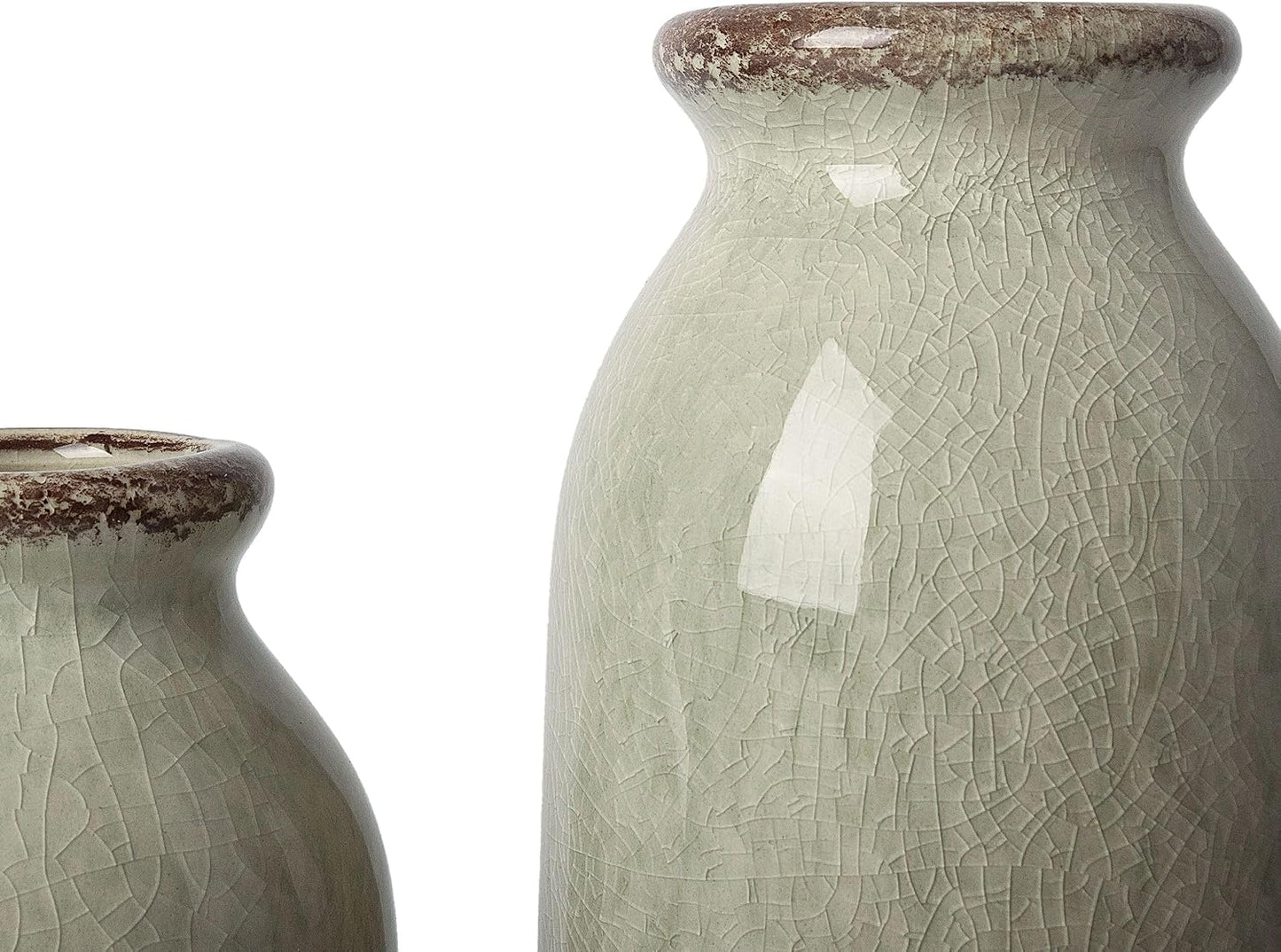 Ceramic Vases Home Decor / Green / Set of 2