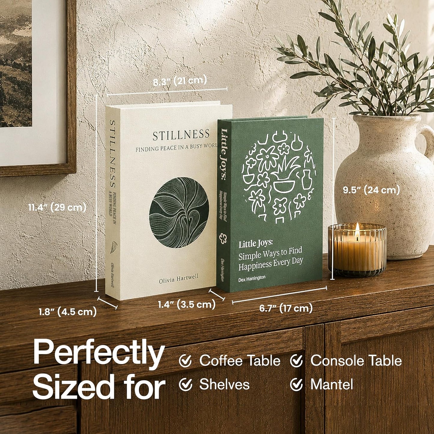 Coffee Table Decor Faux Books for Decoration / Mindfulness & Stillness