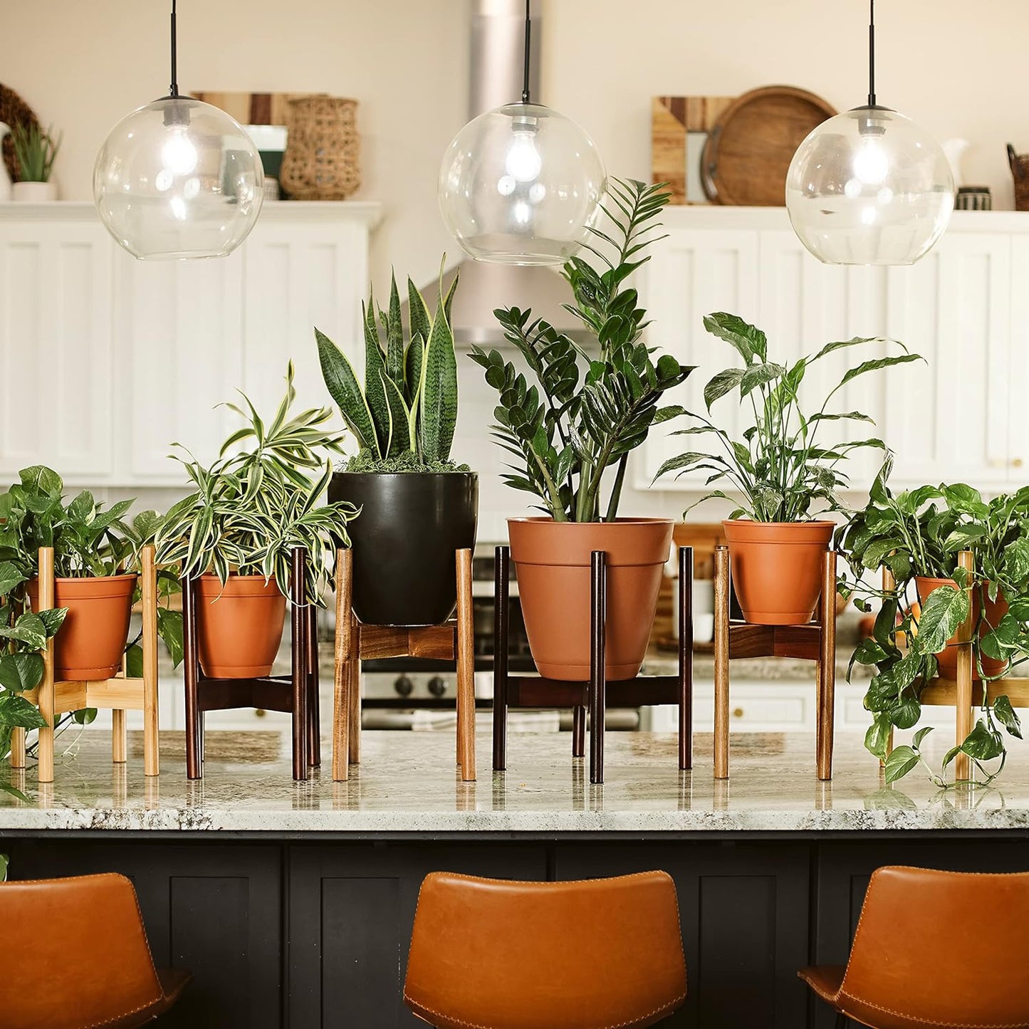 Mid Century Modern Planter / Bamboo