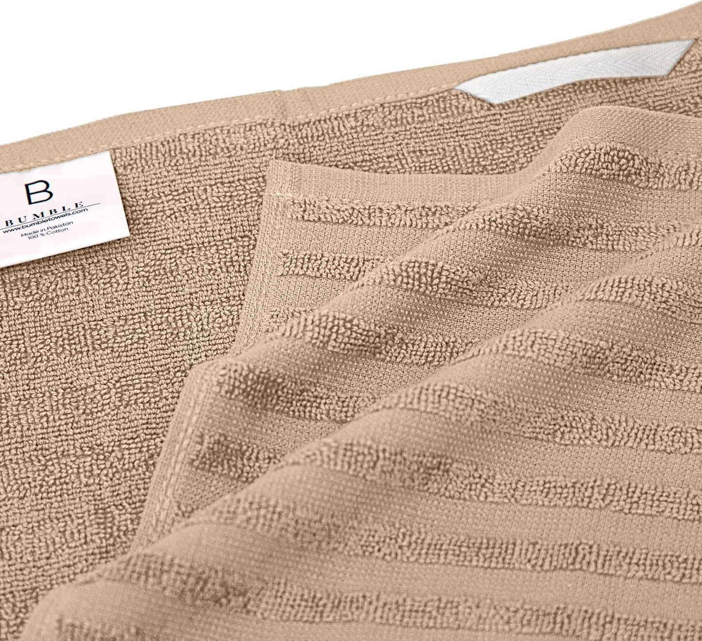 Premium Kitchen Towels 6 Pack 100% Cotton, 20"x28" Dish Towels - Tan | Large Flat & Terry Kitchen Linen Set with