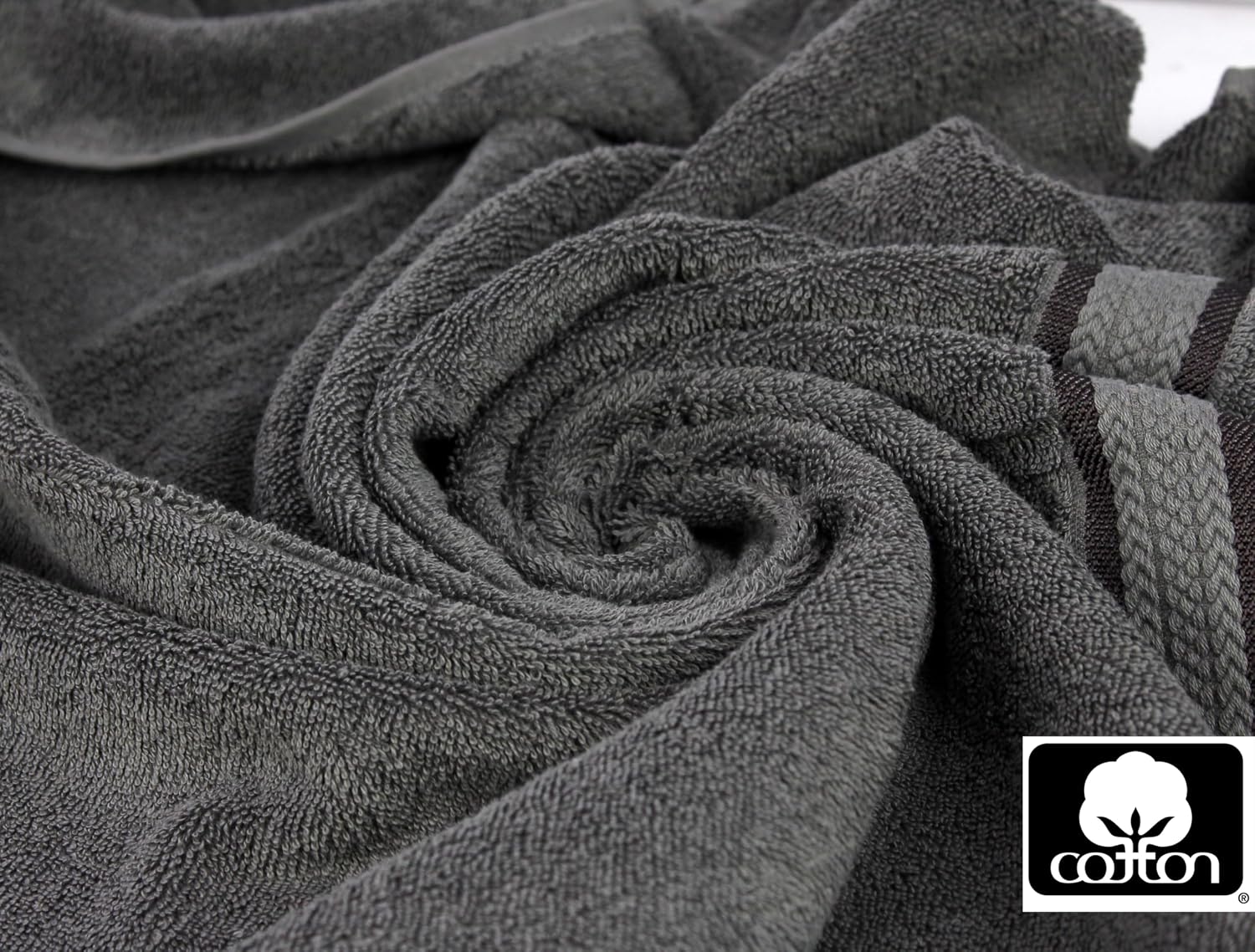 COTTON CRAFT Ultra Soft Bath Towels - 4 Pack 100% Cotton Large 30x54 inches | Oversized 580 GSM Absorbent Charcoal Bath