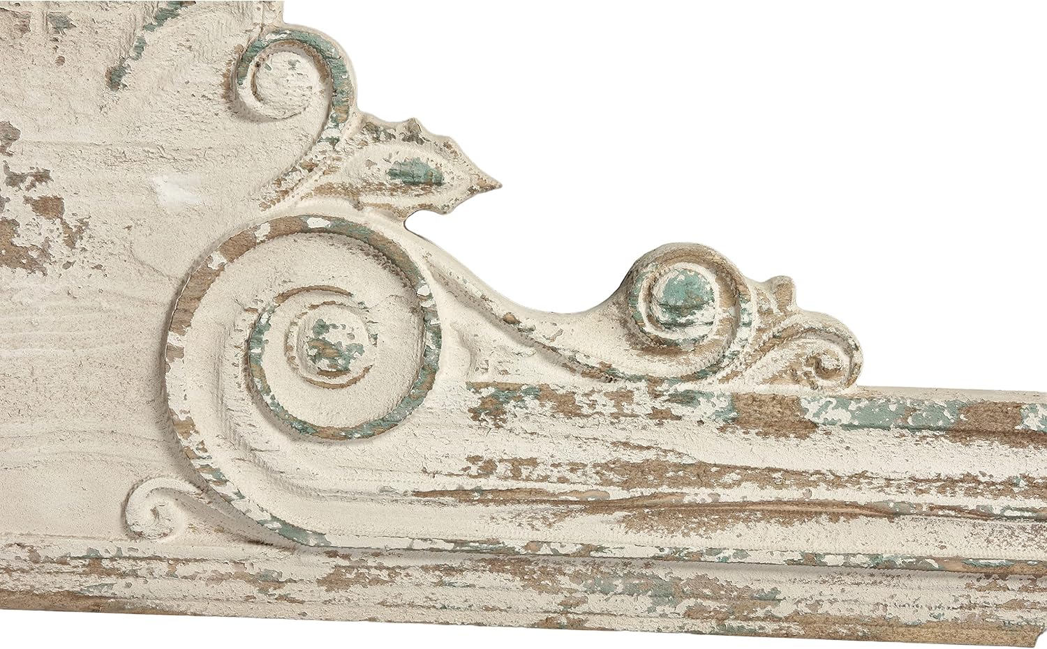 Carved Wood Wall / 16.7"L x 2.8"W / Shabby Chic White