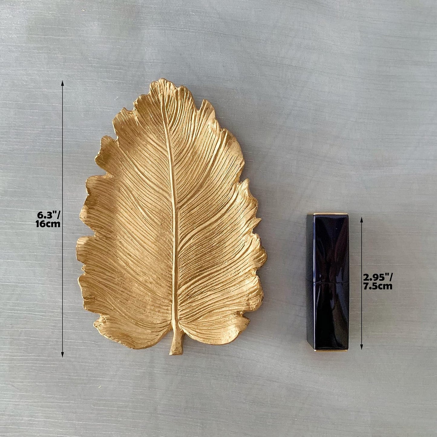 Trinket Dish Vanity Tray for Dresser Christmas / Large Elm-gold
