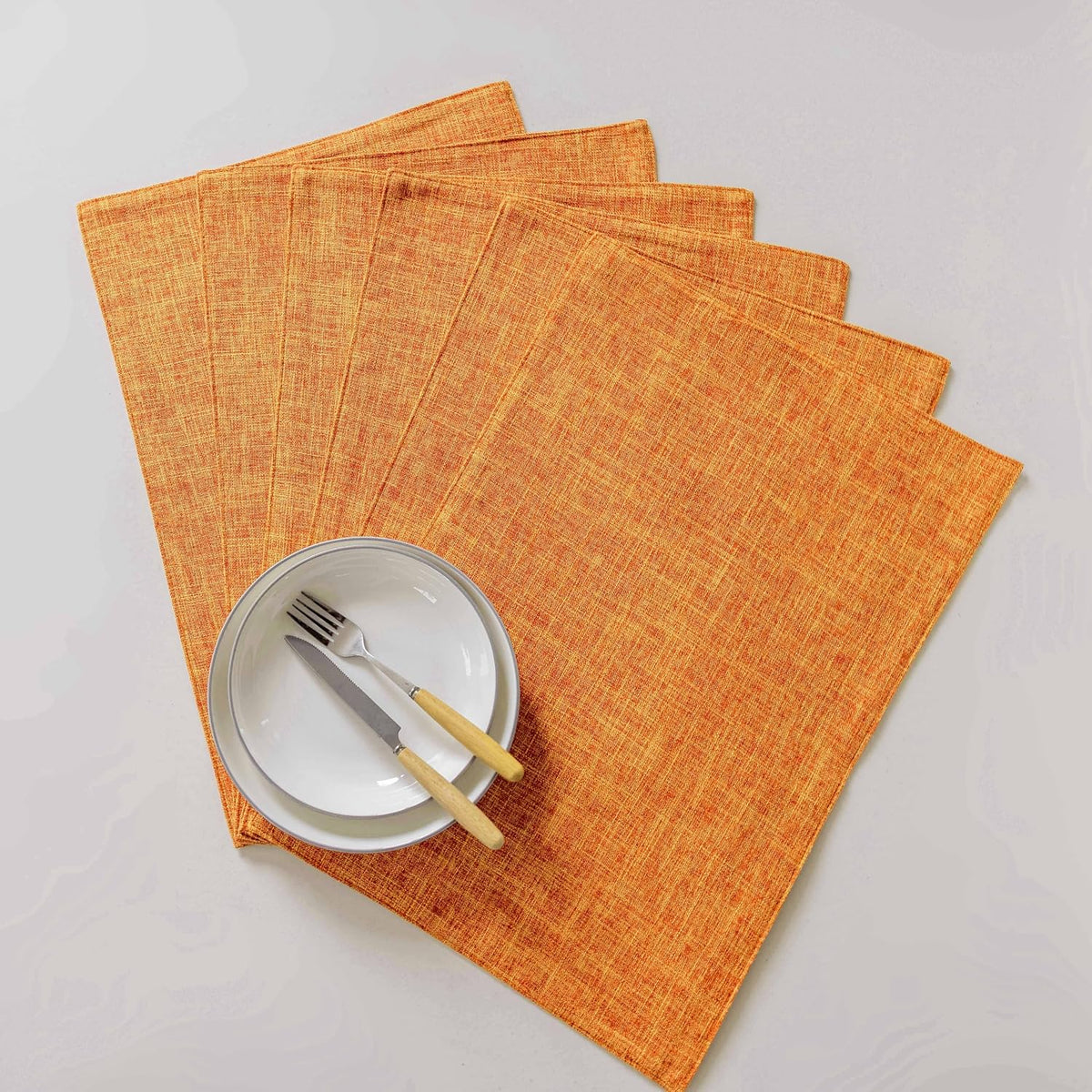 Home Brilliant Cloth Placemats Set of 8 Heat Resistant Dining Table Place Mats for Kitchen Table Dinner Party