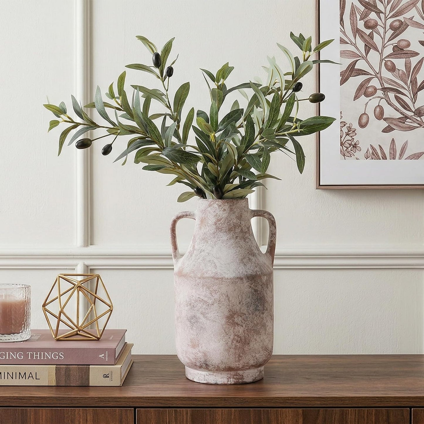 Ceramic Flower Vase / 11inch Terracotta / 11 Inch