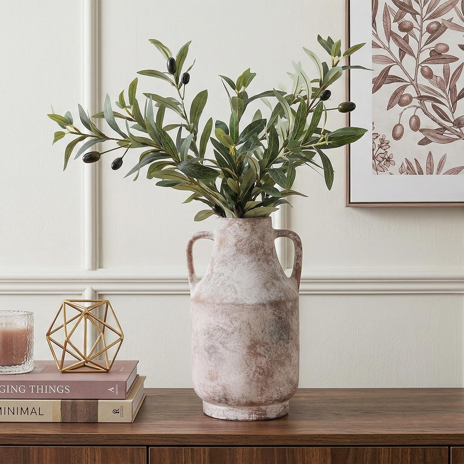 Ceramic Flower Vase / 11inch Terracotta / 11 Inch