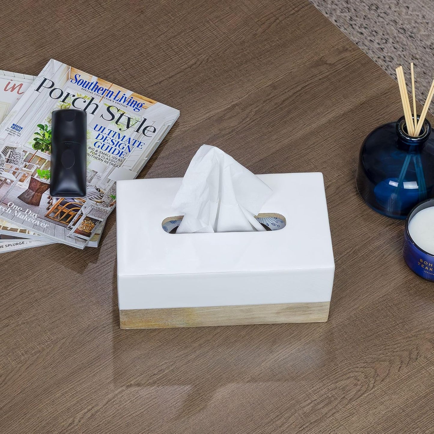 Rectangular Tissue Box Cover / Regular / White