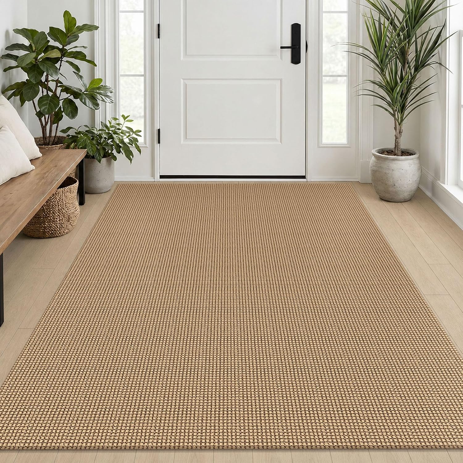 6x9 Beige Neutral Living Room Bedroom Area Rug