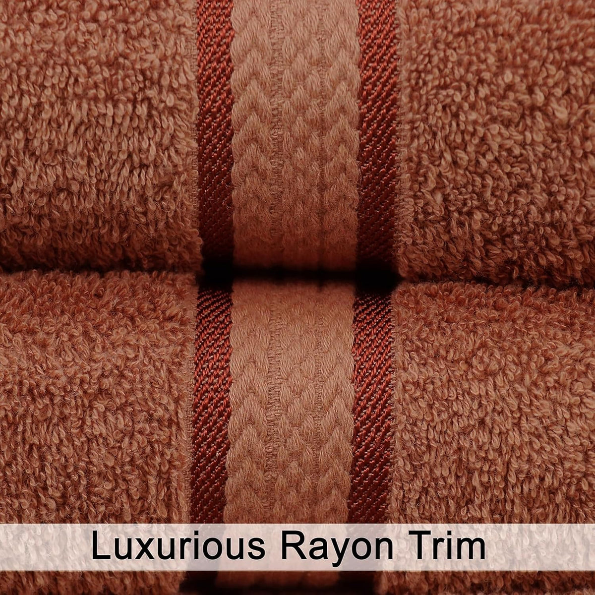 COTTON CRAFT Ultra Soft Bath Towels - 4 Pack 100% Cotton Large 30x54 inches | Oversized 580 GSM Absorbent Mocha Bath